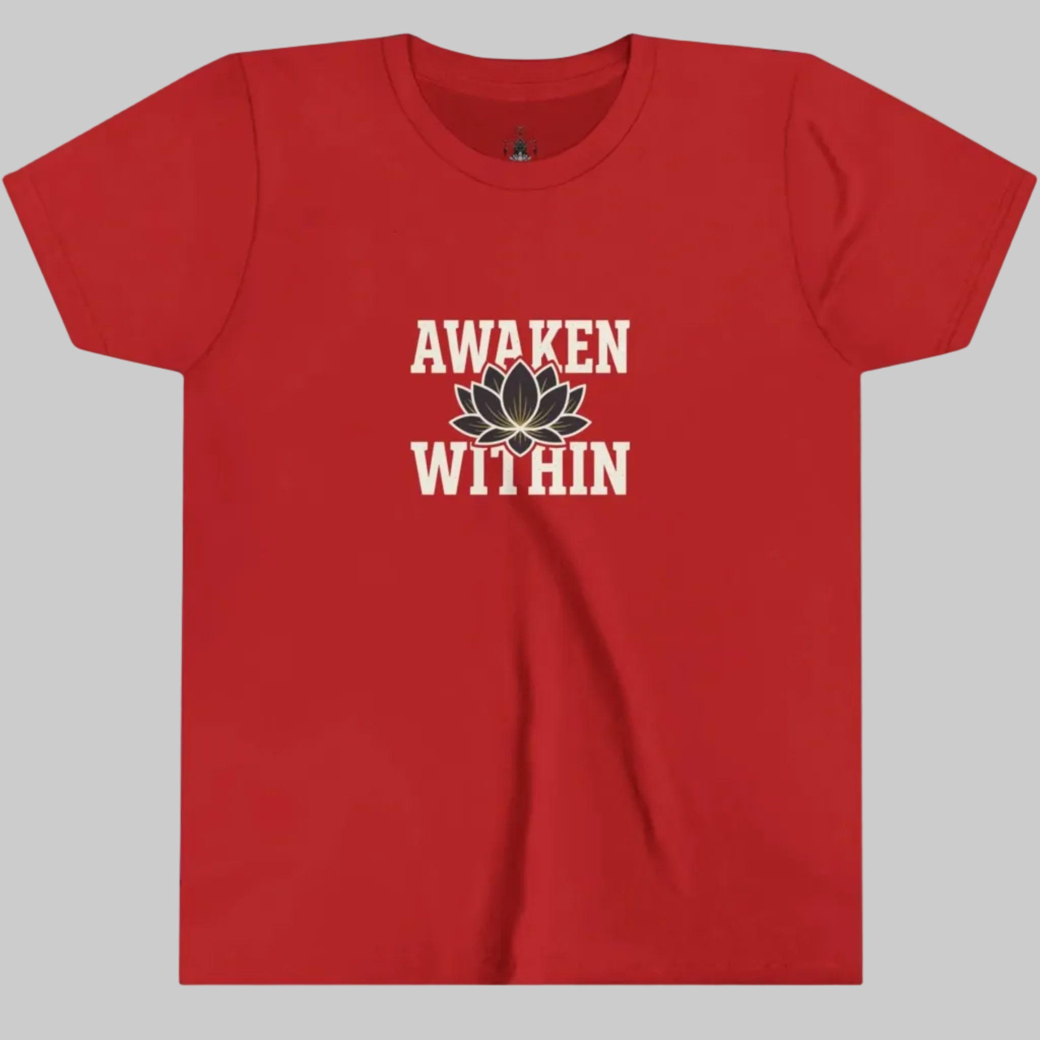 Youth Tee "Awaken Within" Lotus Front & "It's a New Day" Back Inspirational Shirt
