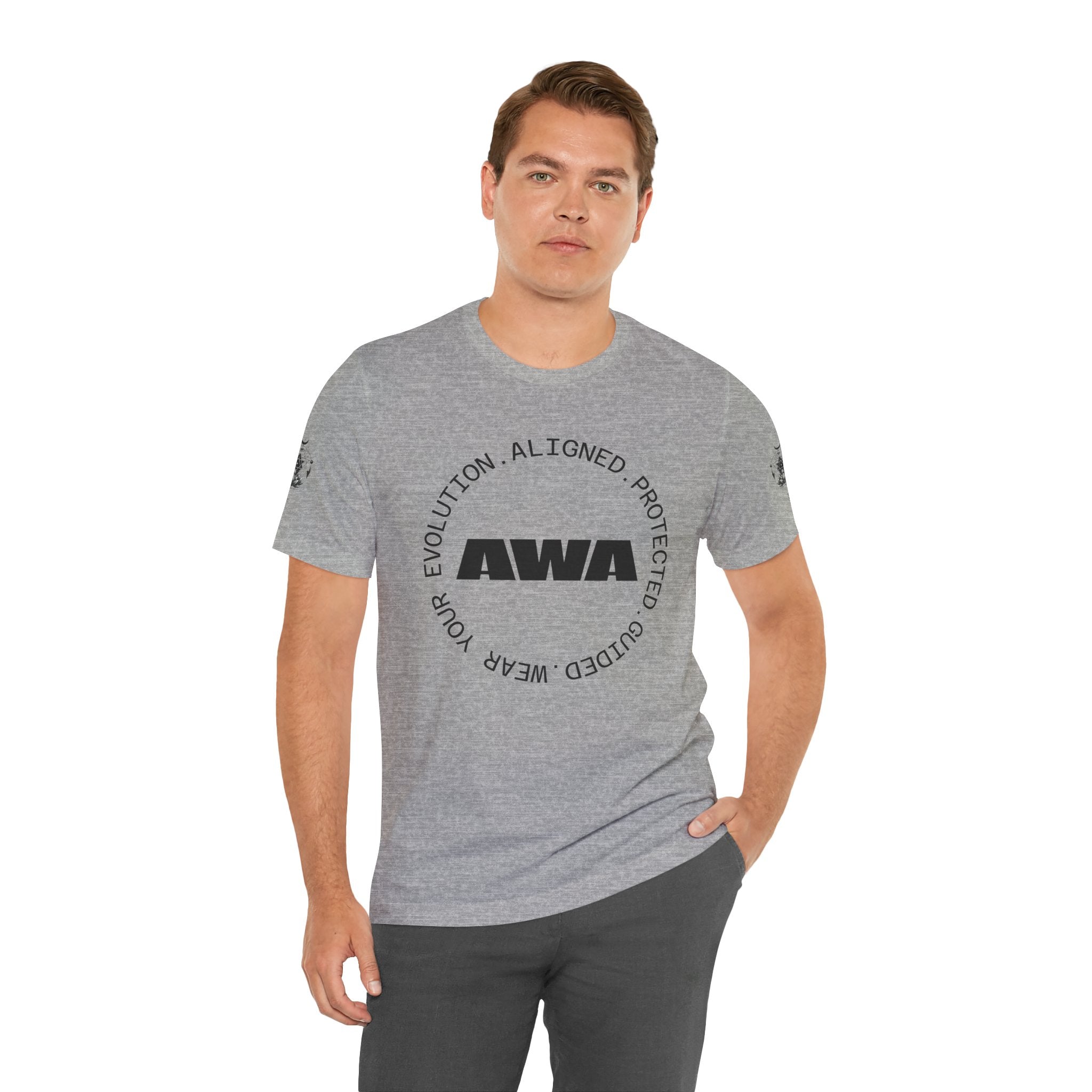AWA Circle Logo Tee — Minimalist Brand Graphic T-Shirt