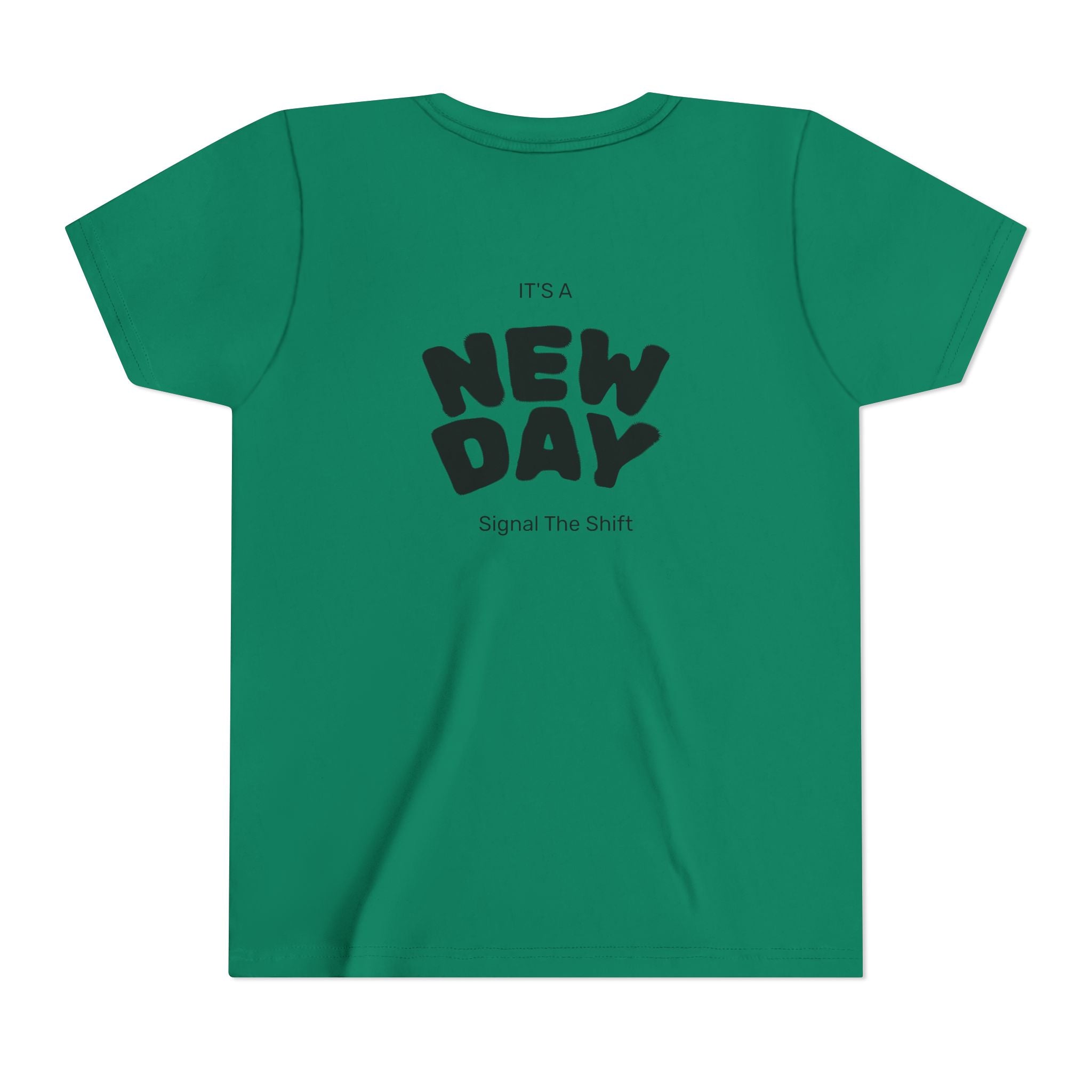 Youth Tee — "Awaken Within" Lotus Front & "It's a New Day" Back Inspirational Shirt