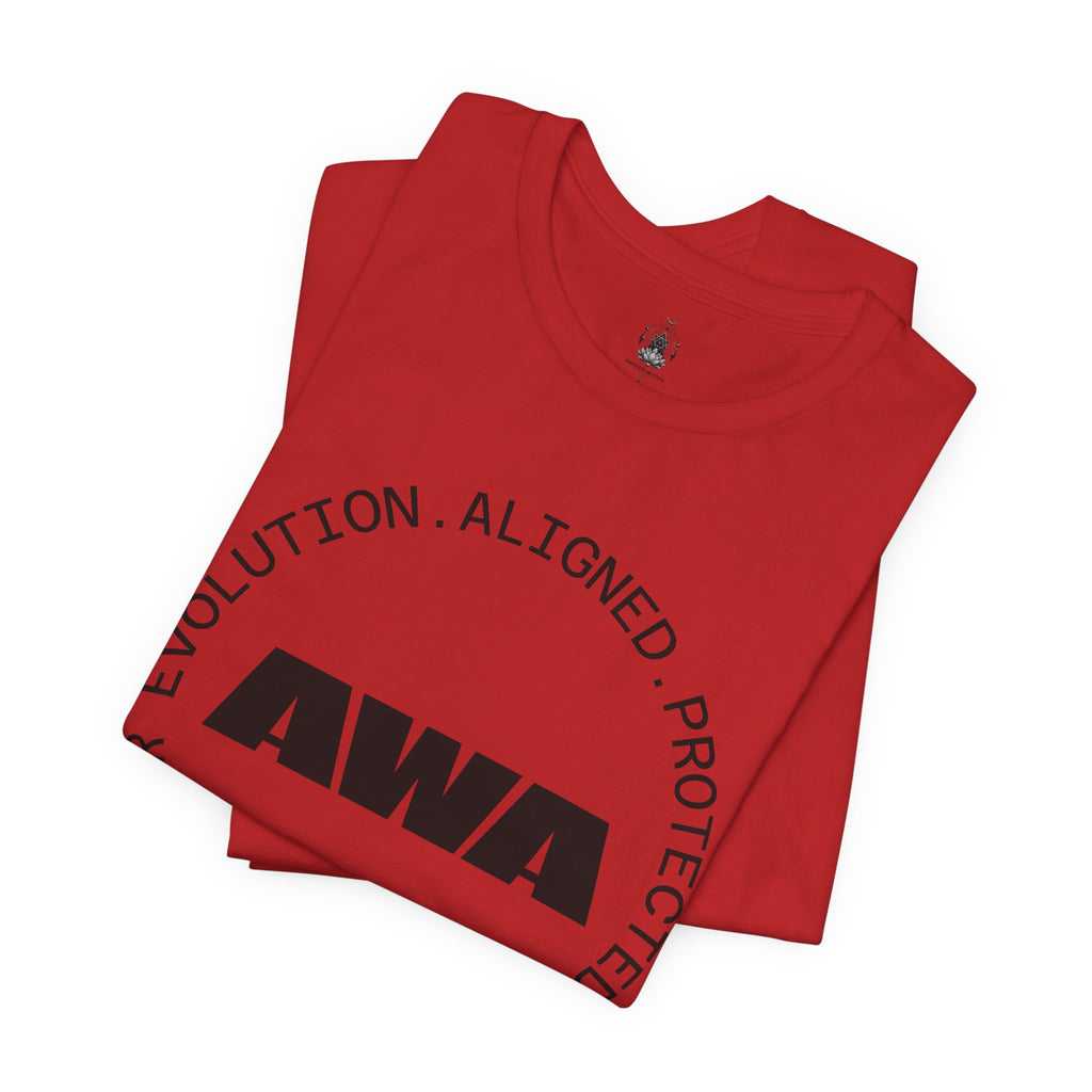 AWA Circle Logo Tee — Minimalist Brand Graphic T-Shirt