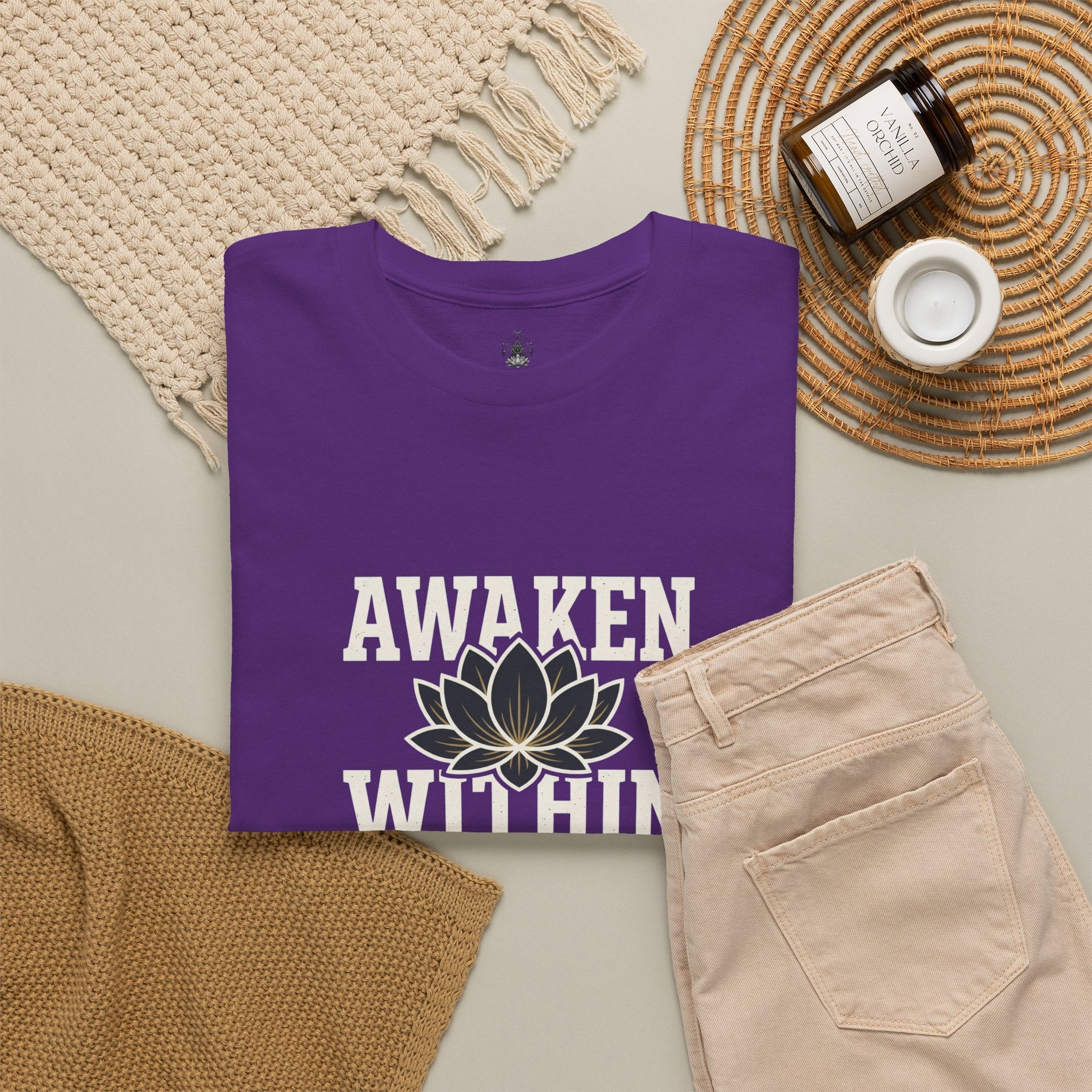 Awaken Within Lotus Tee — Spiritual Yoga Shirt