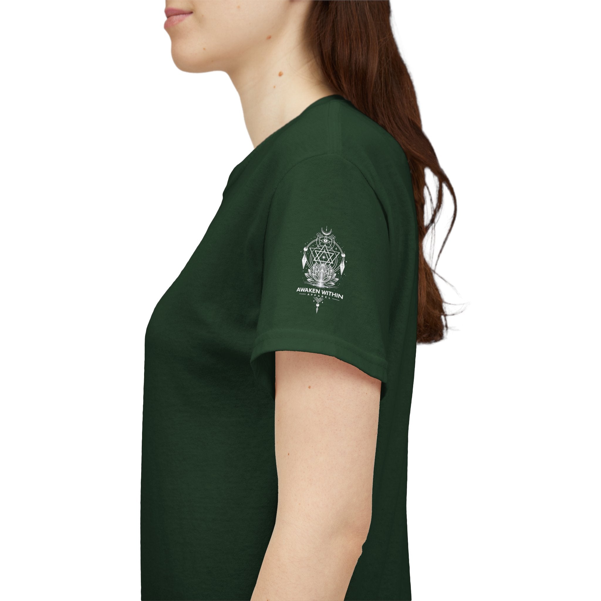 'Awaken Within' Spiritual Lotus Sacred Geometry T-Shirt