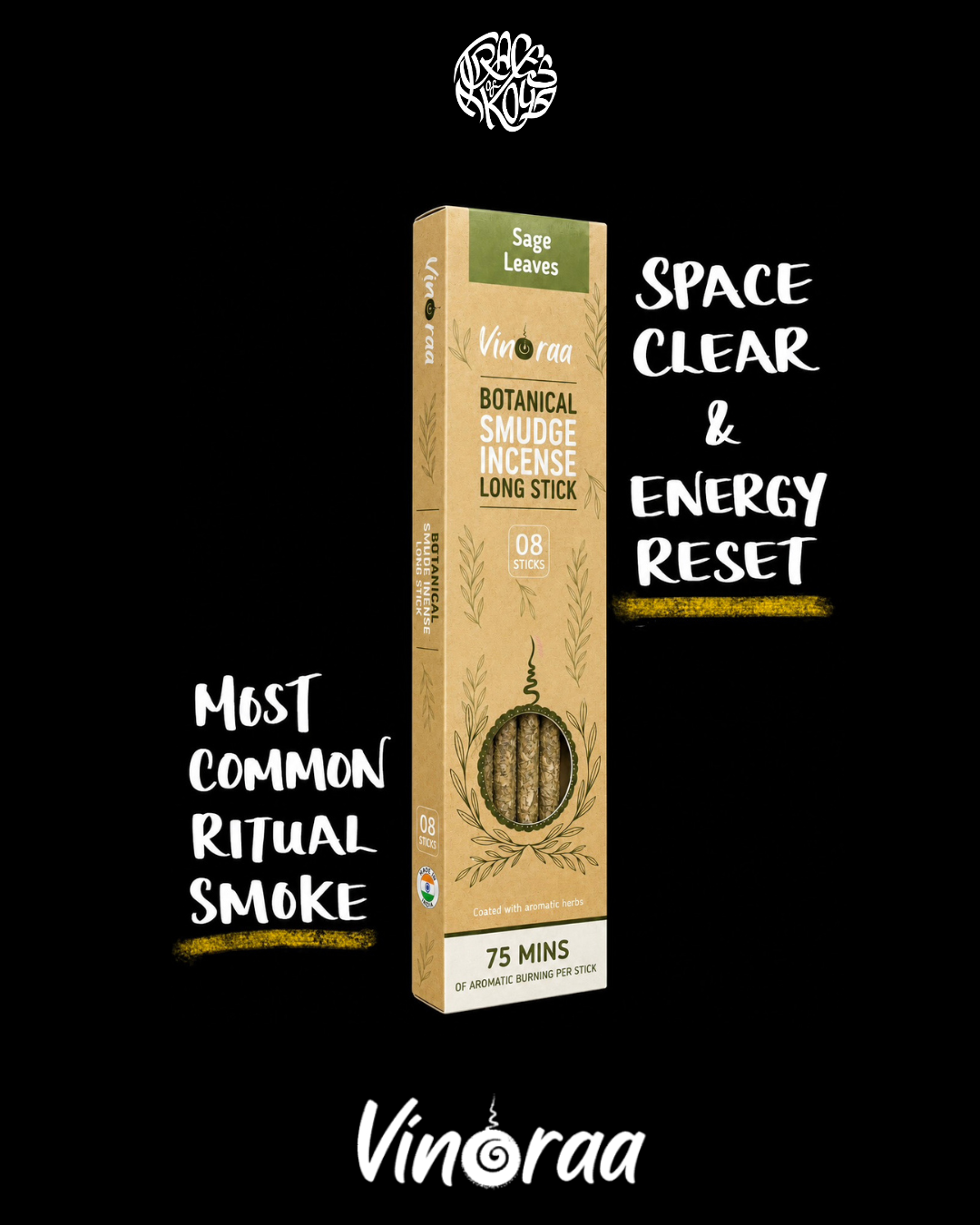 White Sage | 8 Sacred Natural Incense Sticks |