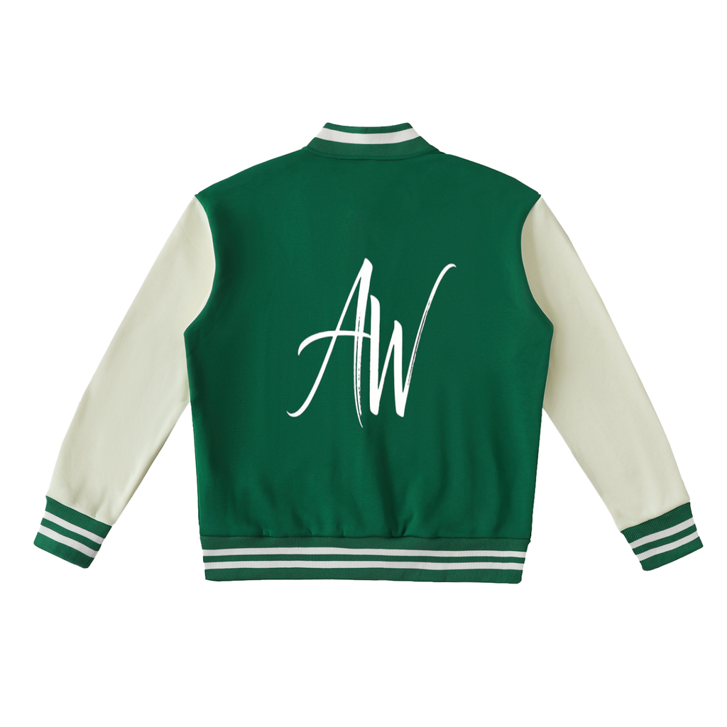 AW Two-Tone Fleece Varsity Jacket — Unisex Streetwear