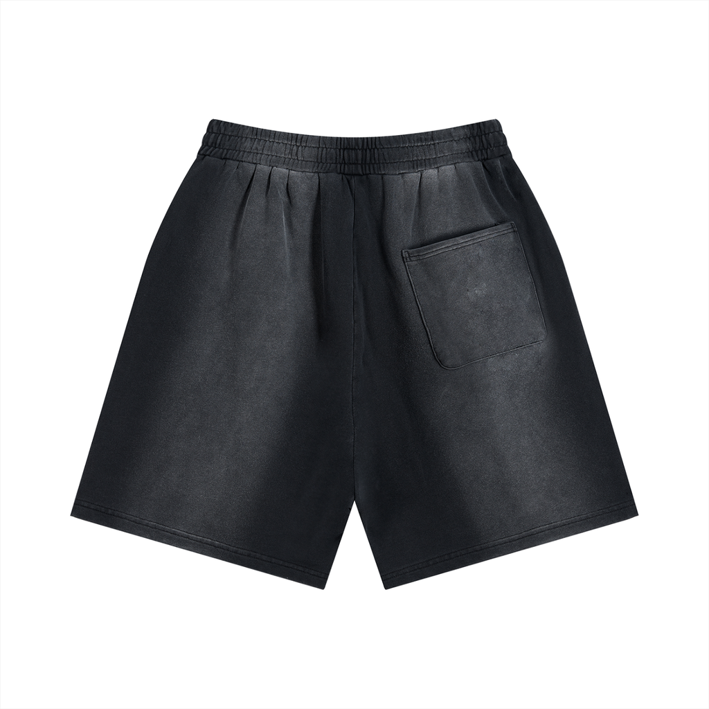Awaken Within Apparel Sacred Logo- Sun Fade Distressed Shorts