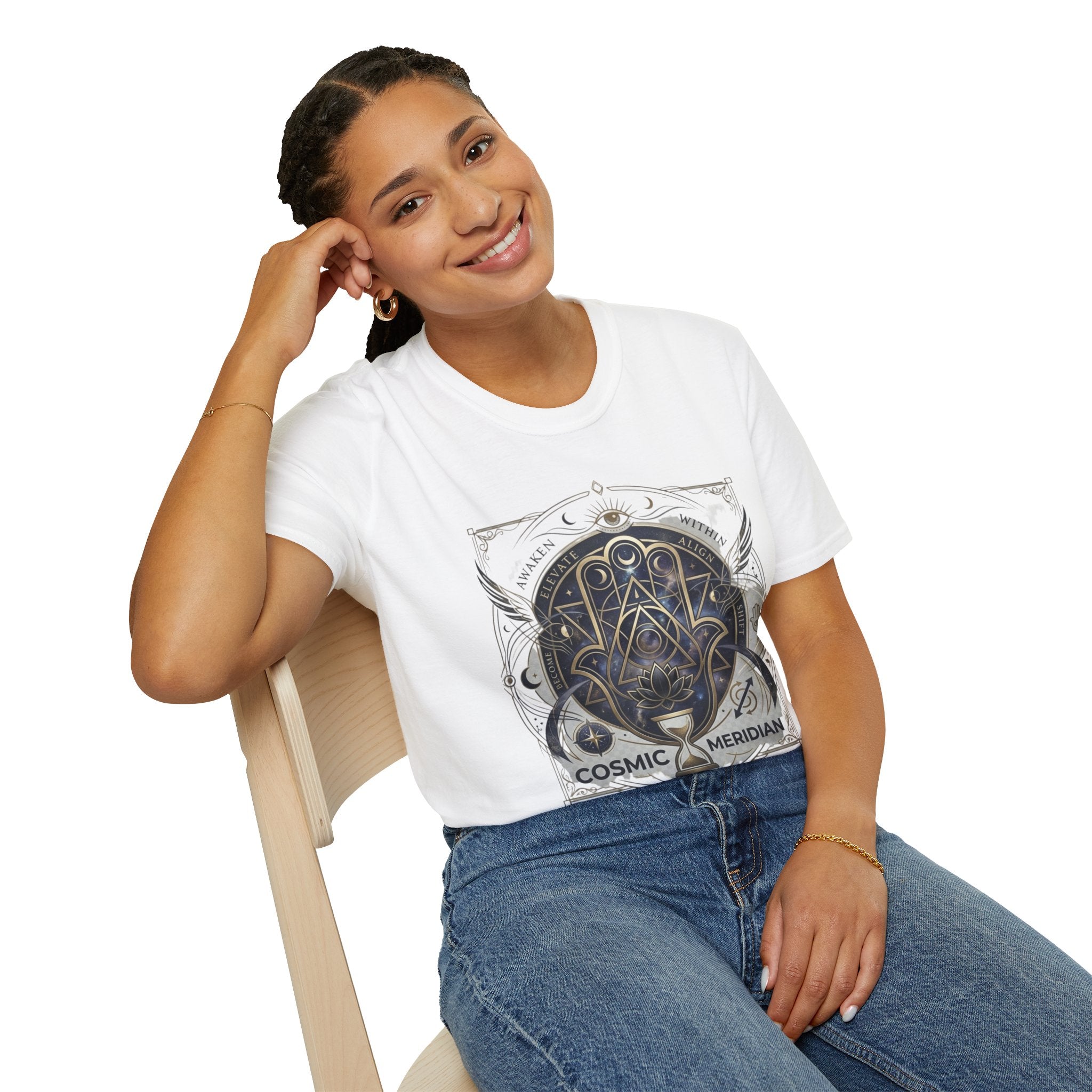 Cosmic Meridian Spiritual Graphic T-Shirt