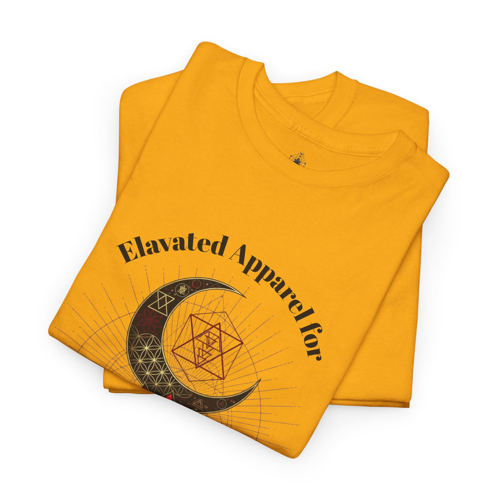 Lotus Moon Tee — "Elevated Minds" Spiritual Graphic T-Shirt - Awaken Within Apparel