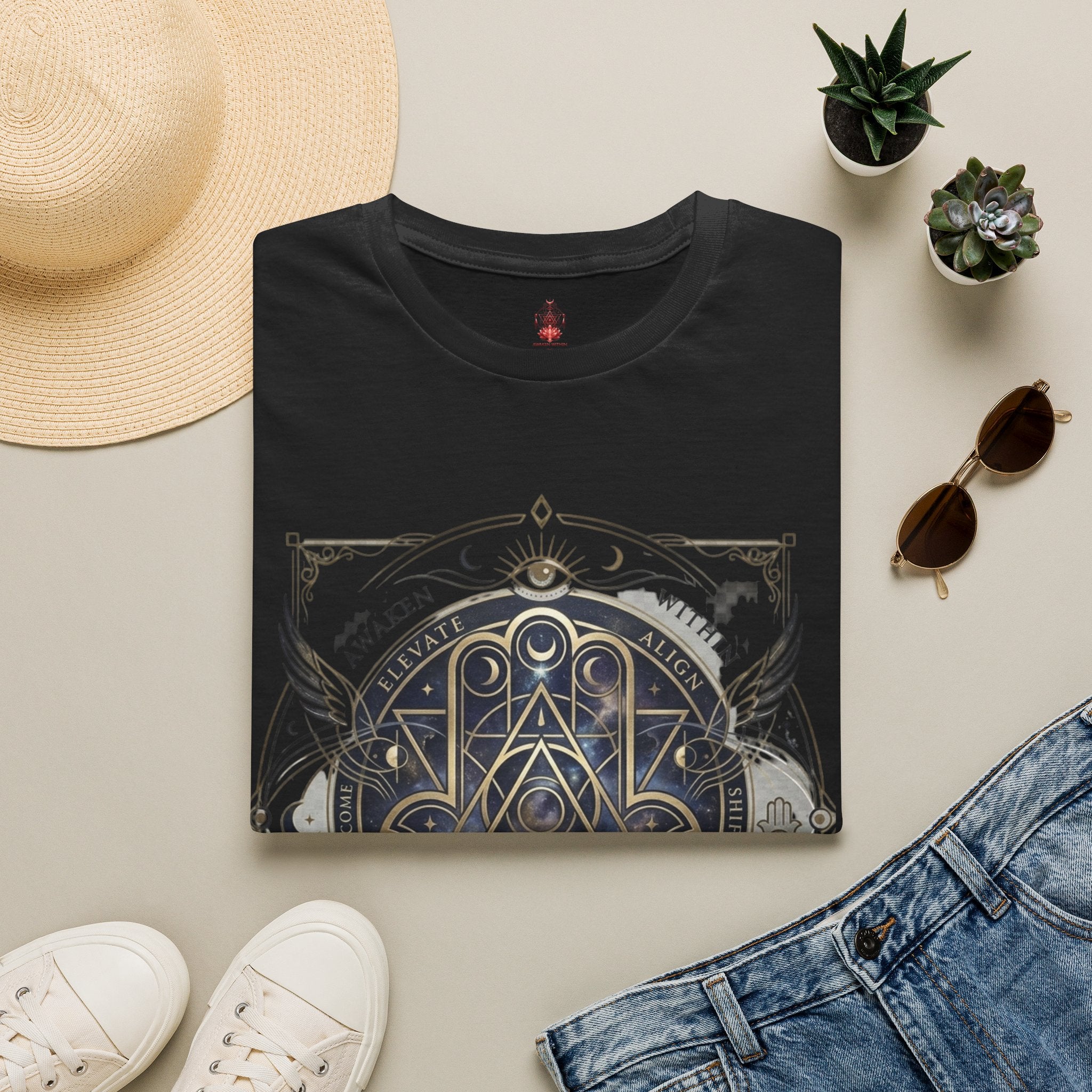 Cosmic Meridian Spiritual Graphic T-Shirt