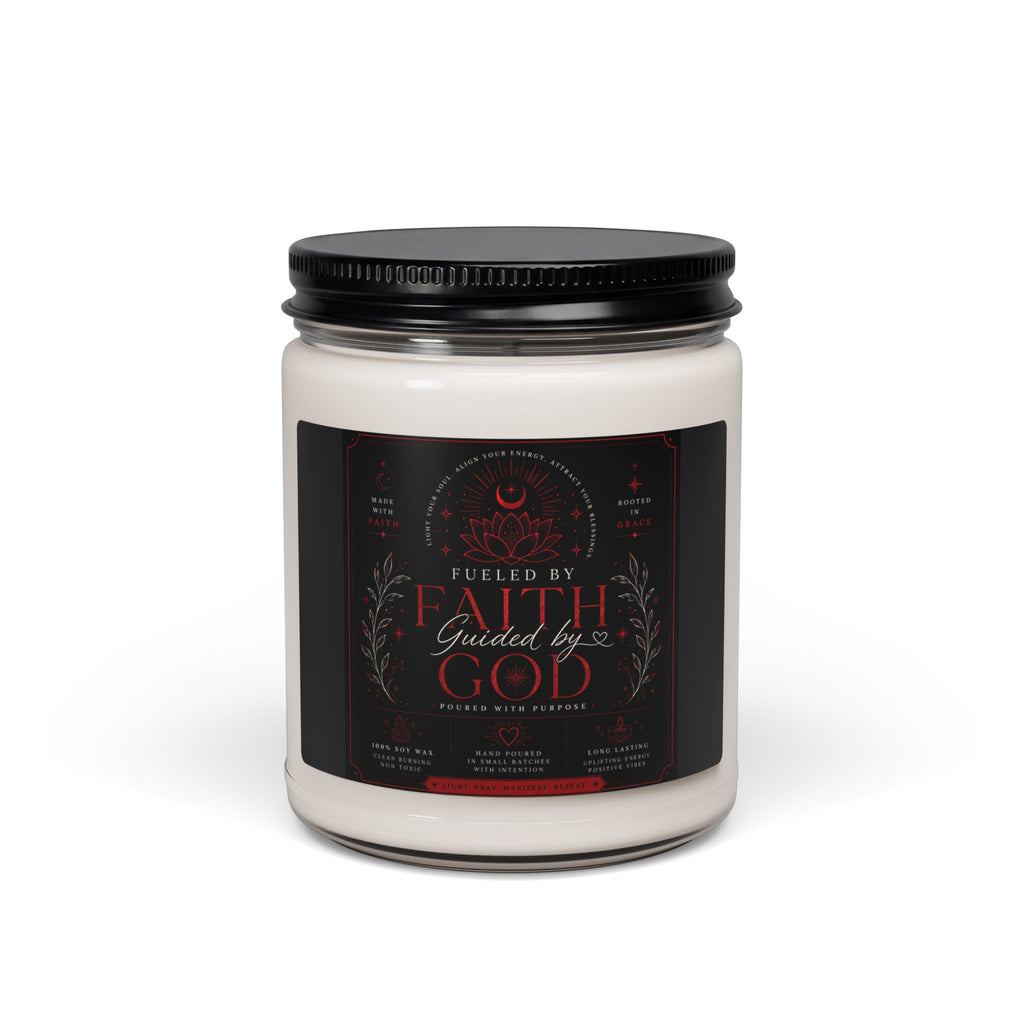 Faith Guided by God Scented Soy Candle — 9oz Inspirational Religious Candle