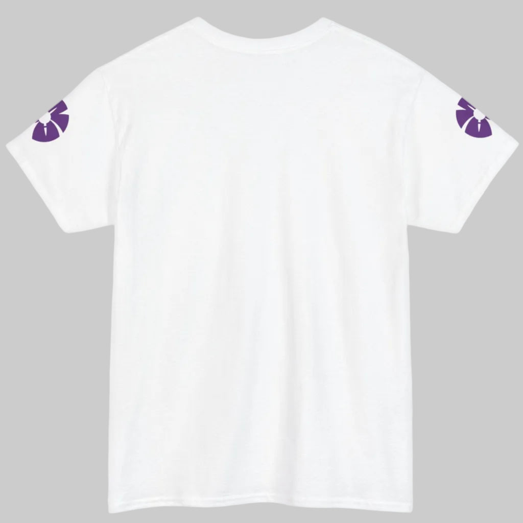 AWA Evolution Logo Purple Retro Space Graphic Tee
