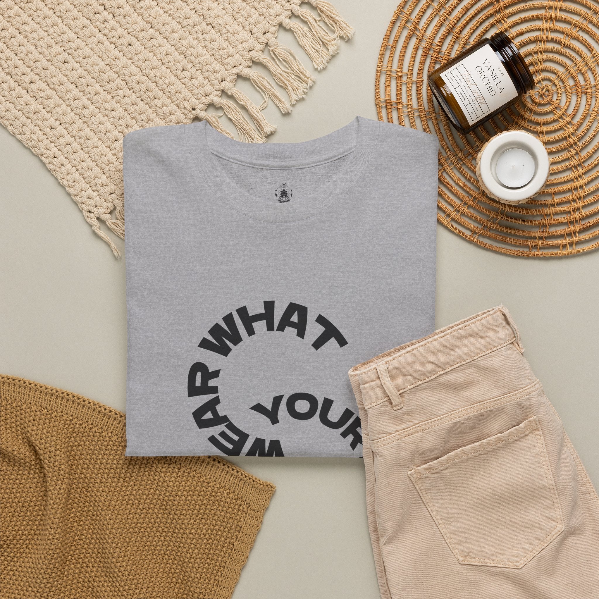 Circular "Wear What You're Becoming" Graphic Tee — Minimal Inspirational T-Shirt