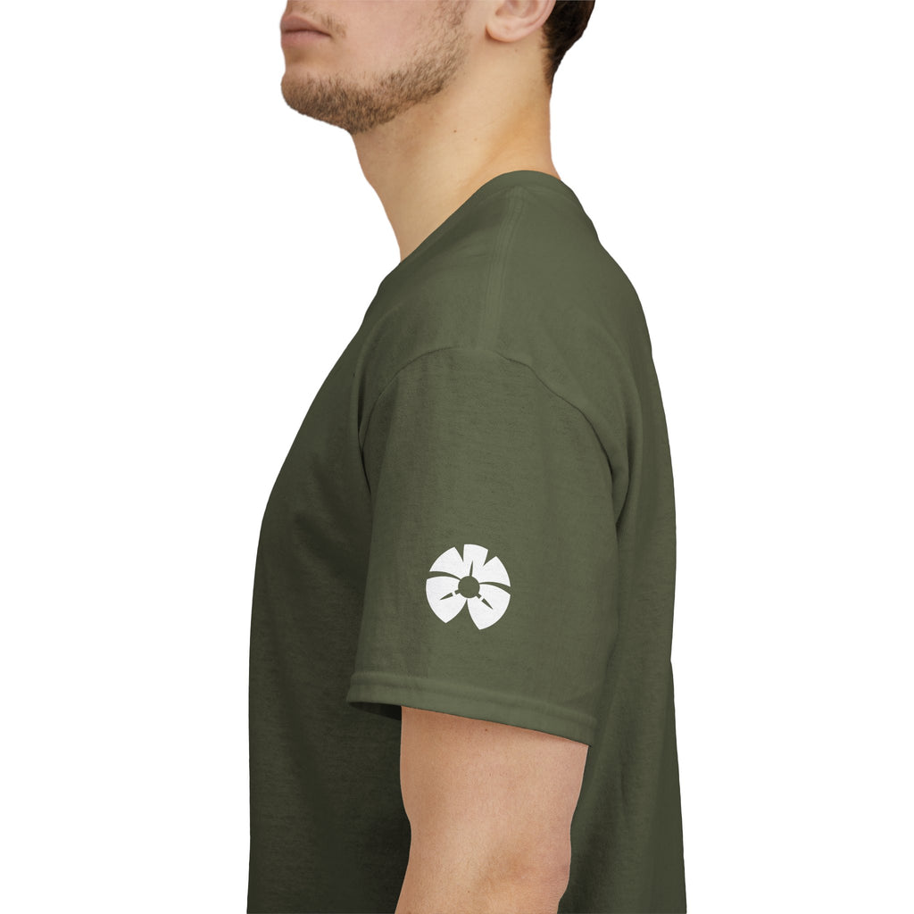 AWA Circle Logo Tee — Bold Black Graphic T‑Shirt with 'AWA' Emblem