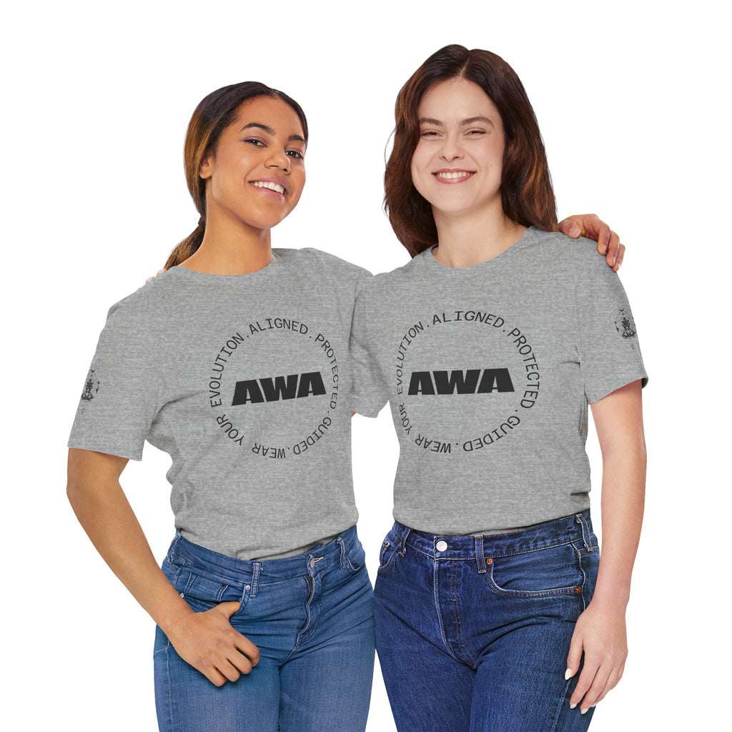 AWA Circle Logo Tee — Minimalist Brand Graphic T-Shirt