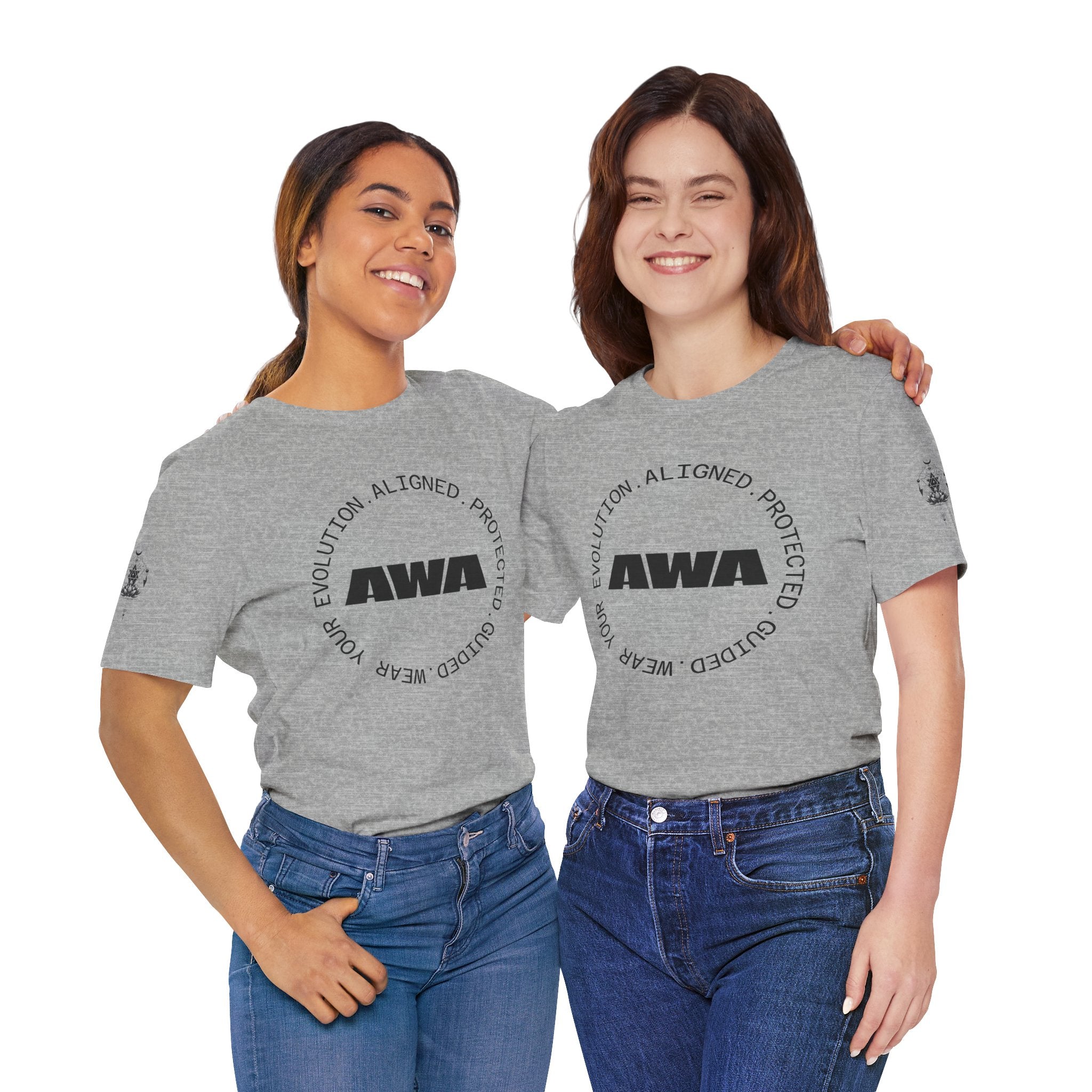 AWA Circle Logo Tee — Minimalist Brand Graphic T-Shirt