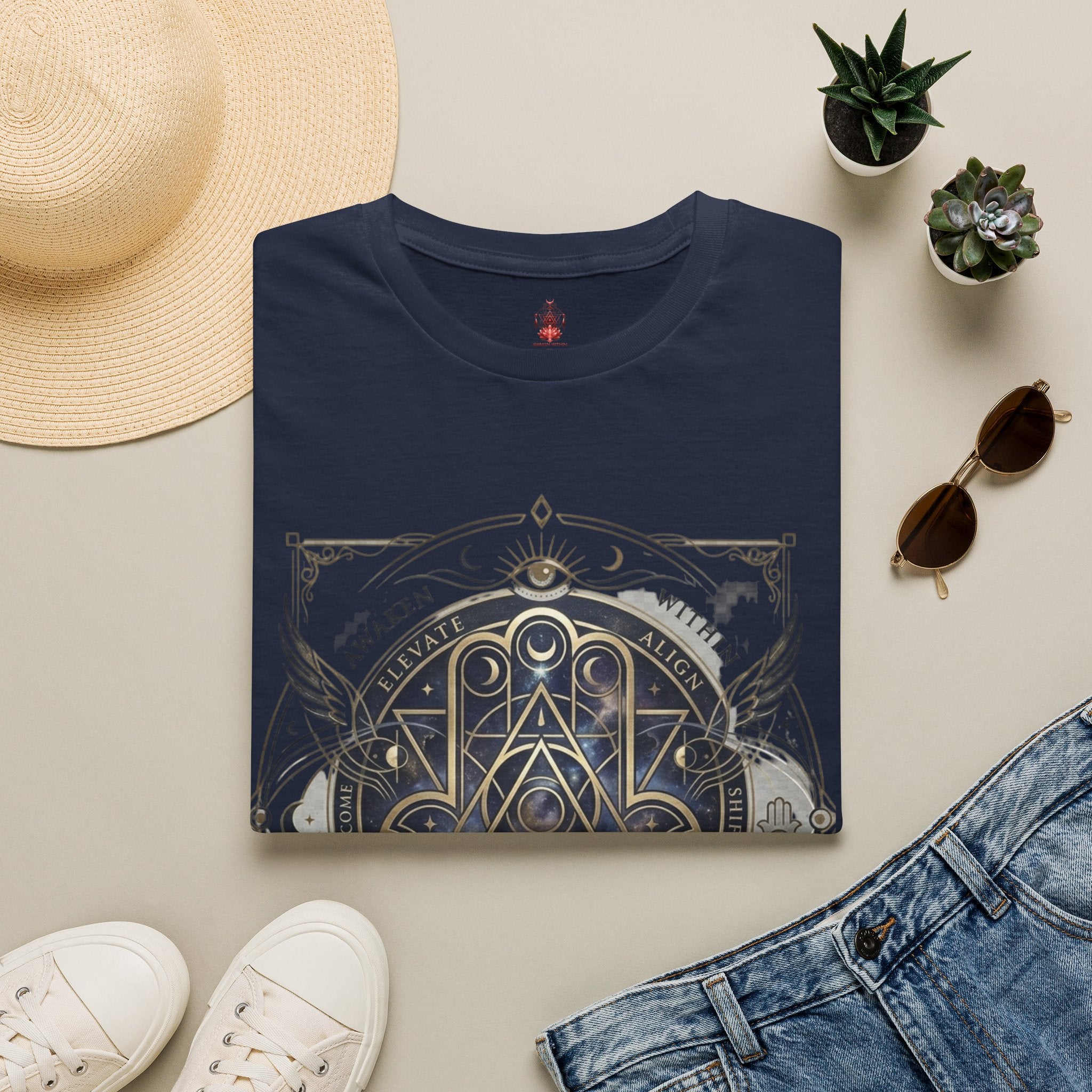 Cosmic Meridian Spiritual Graphic T-Shirt