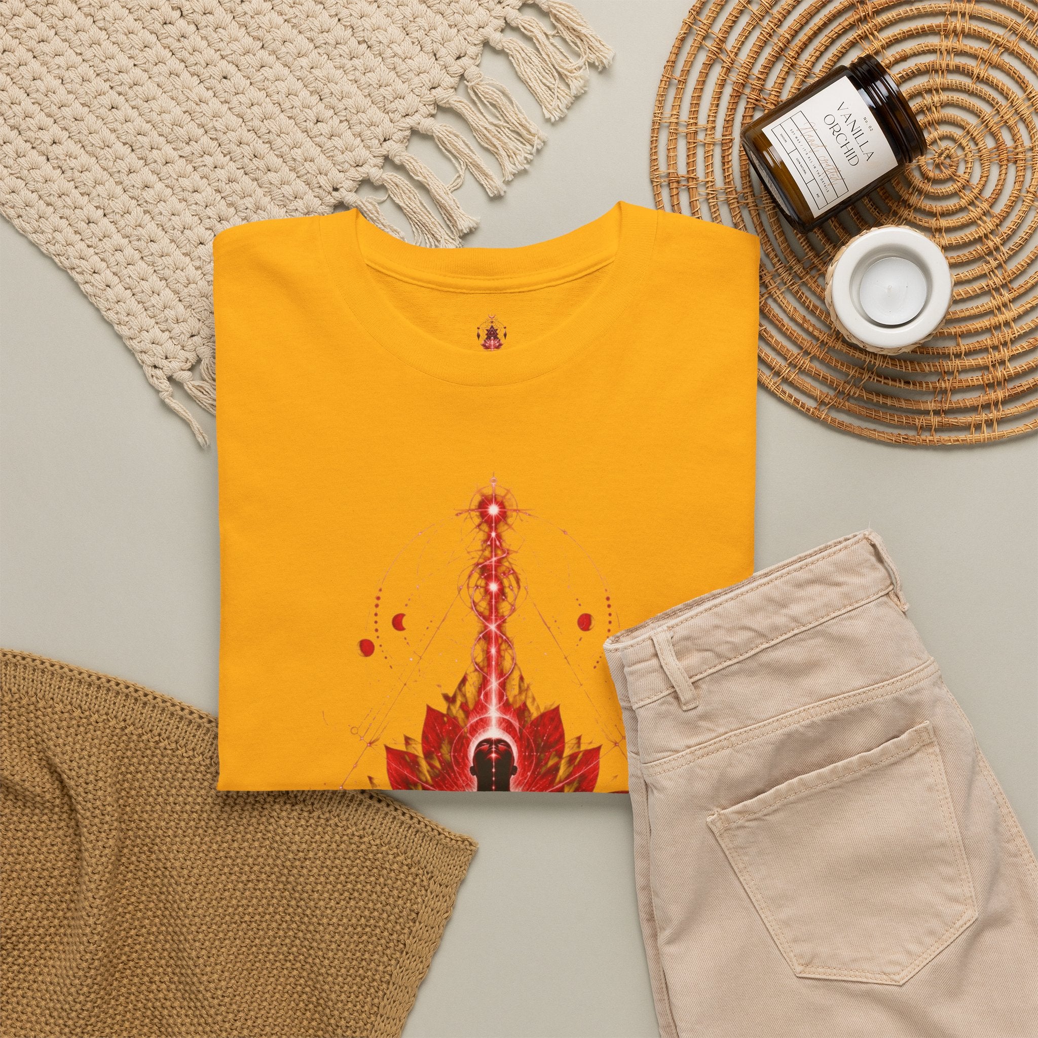 Awaken Meditation T-Shirt — Red Lotus Spiritual Tee - Awaken Within Apparel