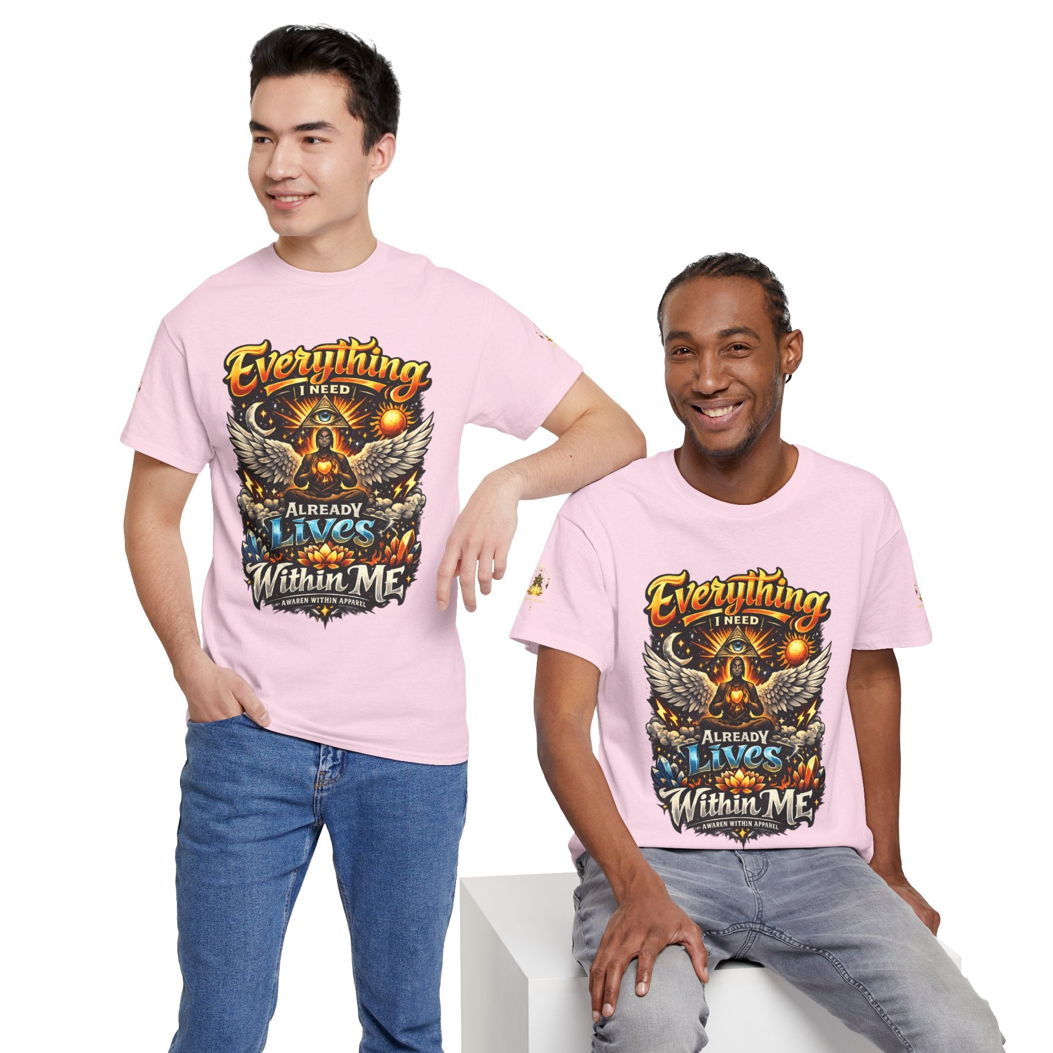 Everything I Need Already Lives Within Me Tee – Inspirational Eagle Graphic T-Shirt - Awaken Within Apparel