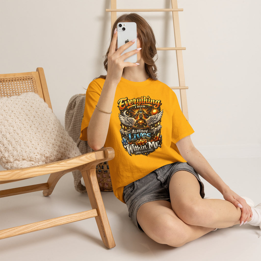 Everything I Need Already Lives Within Me Tee – Inspirational Eagle Graphic T-Shirt - Awaken Within Apparel