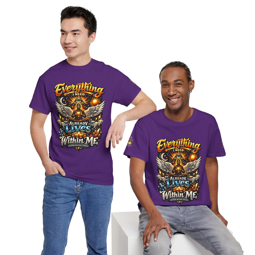 Everything I Need Already Lives Within Me Tee – Inspirational Eagle Graphic T-Shirt - Awaken Within Apparel