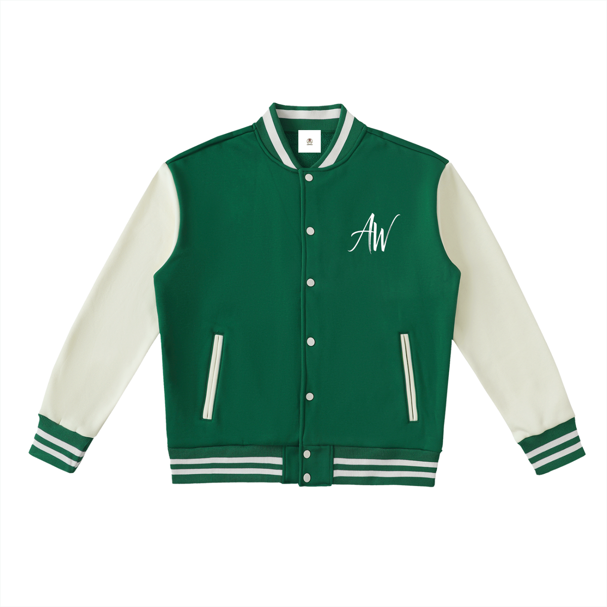 AW Two-Tone Fleece Varsity Jacket — Unisex Streetwear