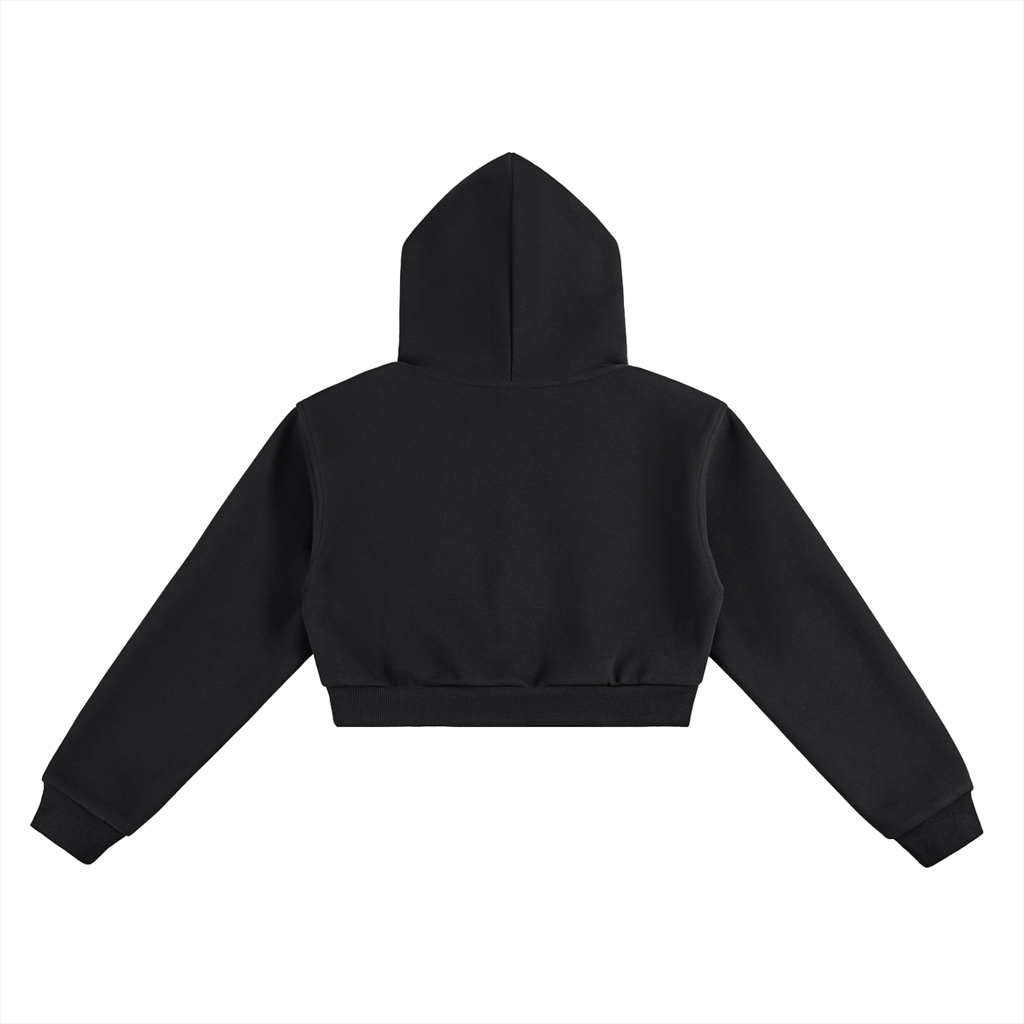 444 Divine Feminine Essential Cropped Hoodie – Women's Spiritual Streetwear | Awaken Within Apparel