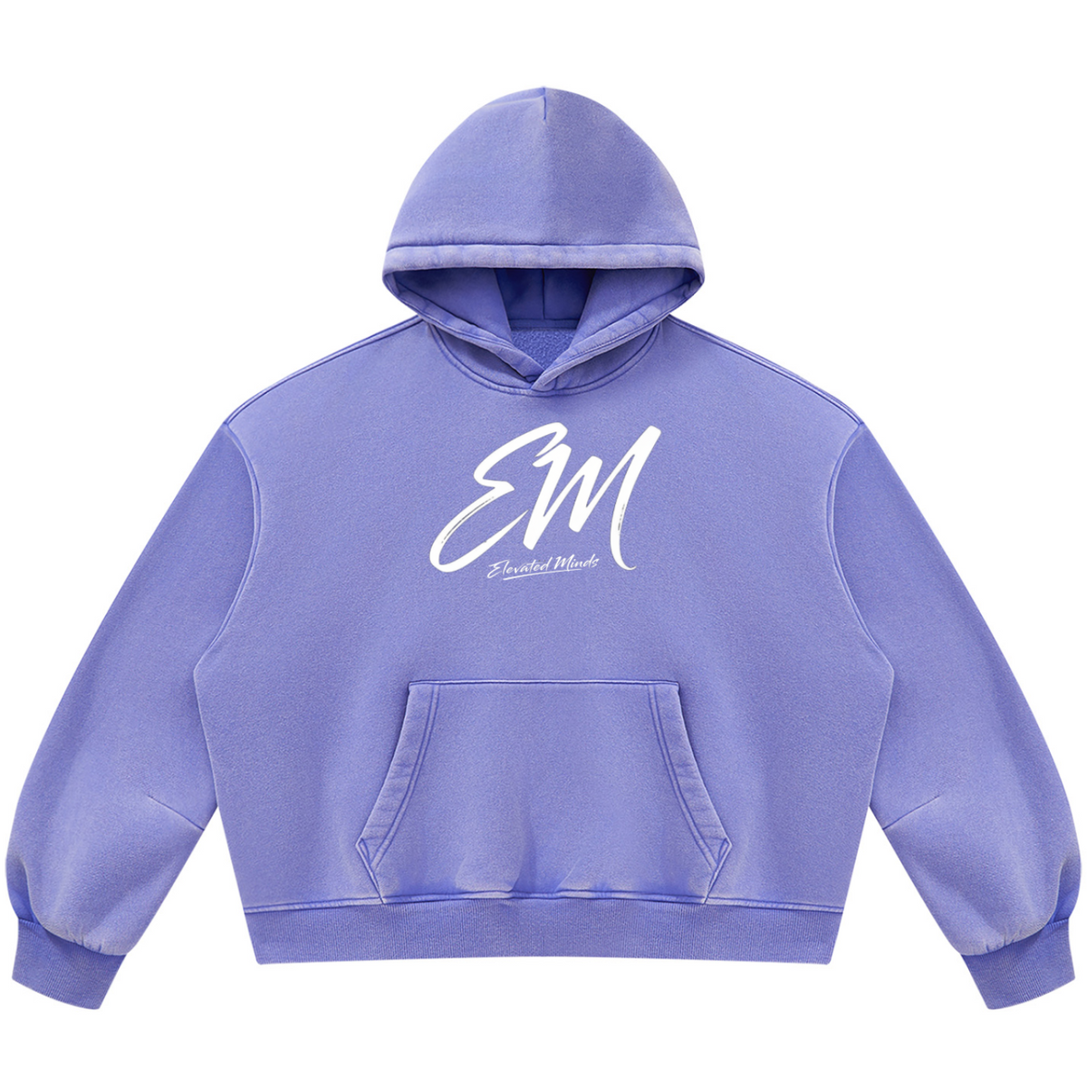 EM Vintage Wash Boxy Fleece Hoodie Vol. 2 — Oversized Unisex Streetwear