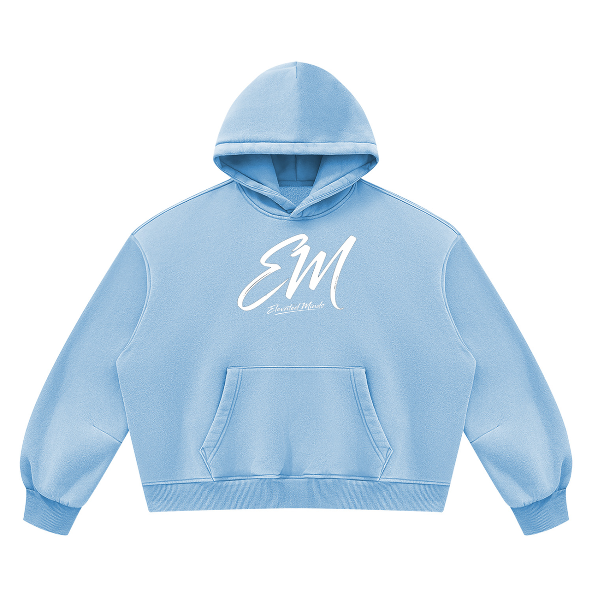 EM Vintage Wash Boxy Fleece Hoodie Vol. 2 — Oversized Unisex Streetwear