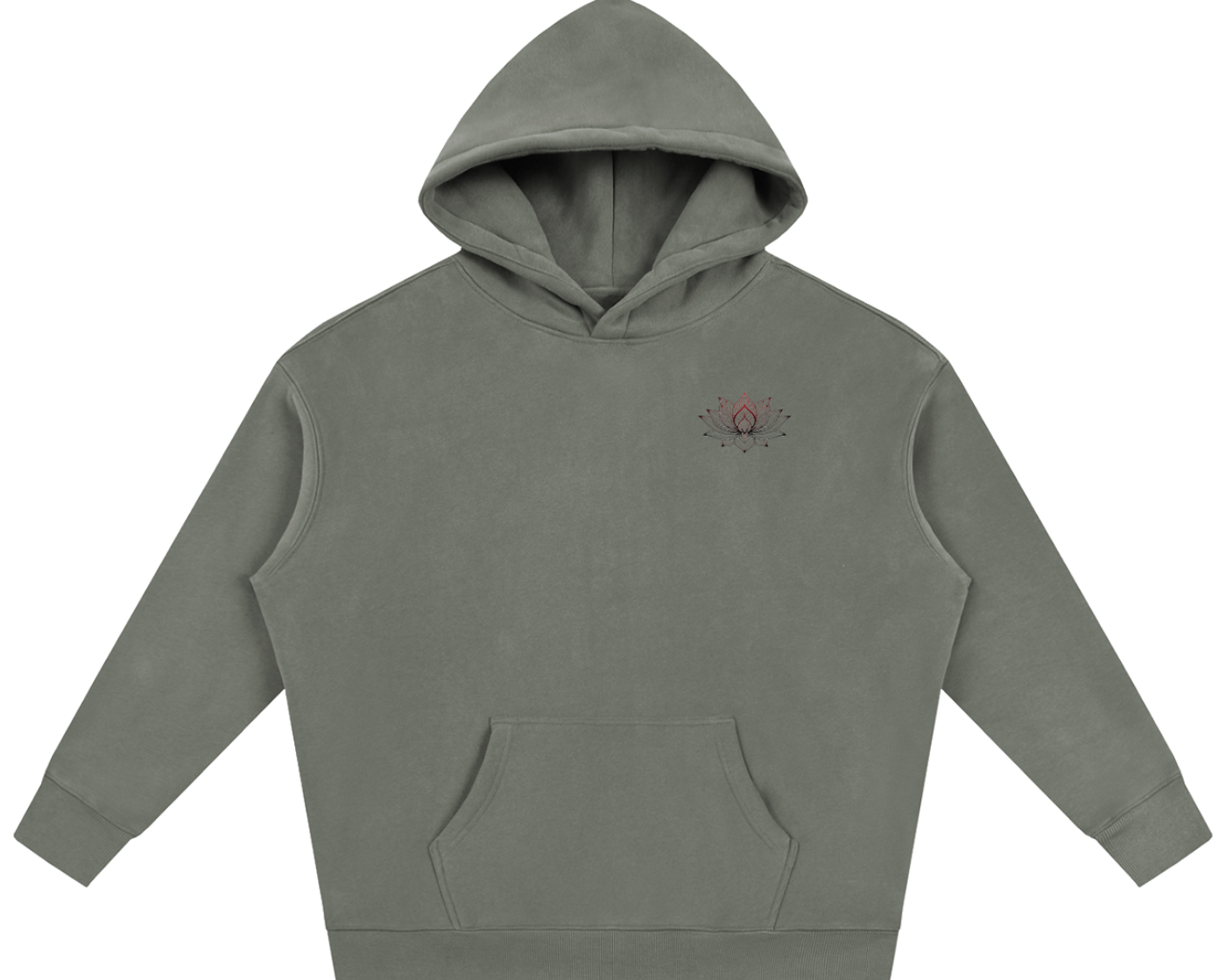 Awaken Within Lotus Oversized Fleece Hoodie