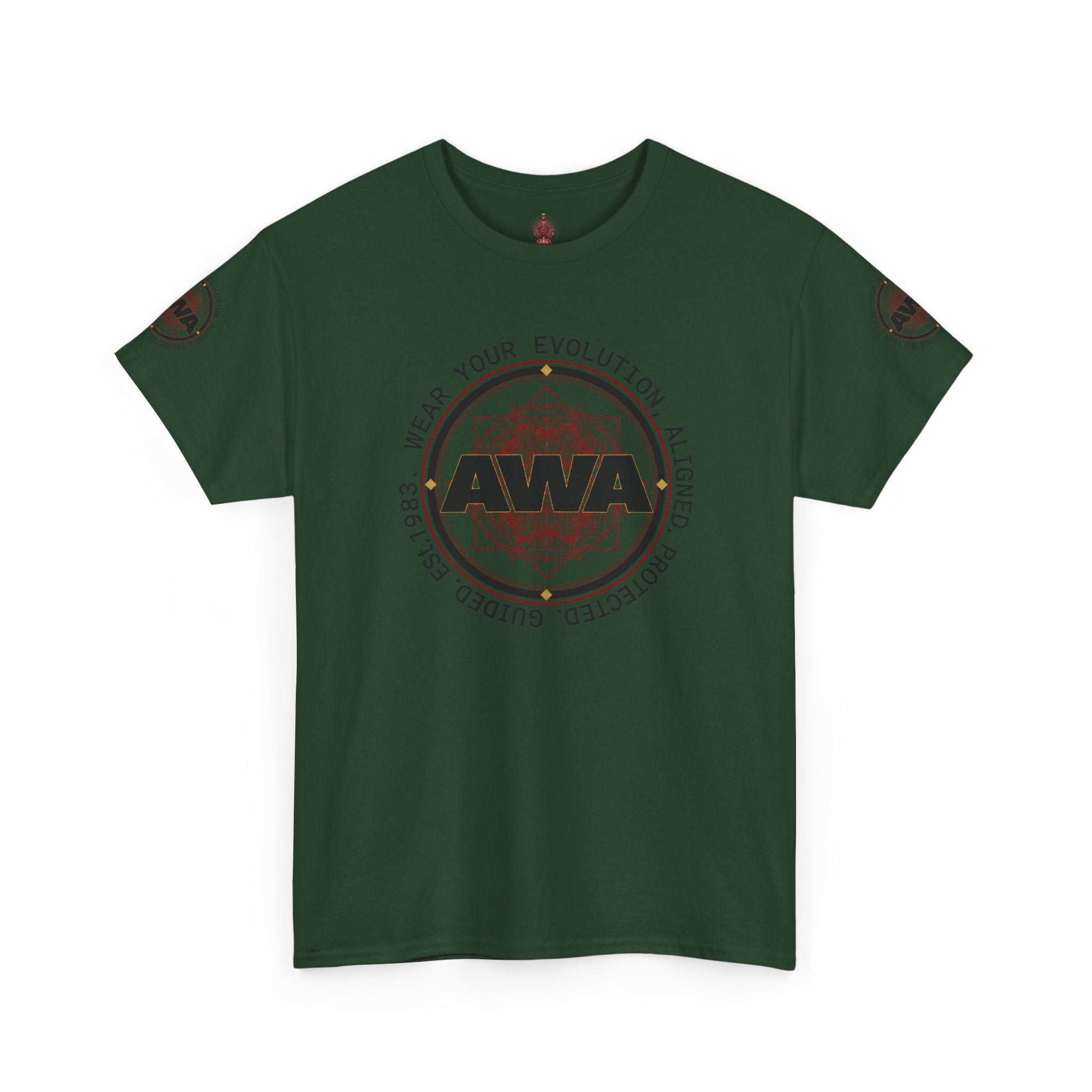 AWA Circle Logo Design- Unisex Heavy Cotton Tee