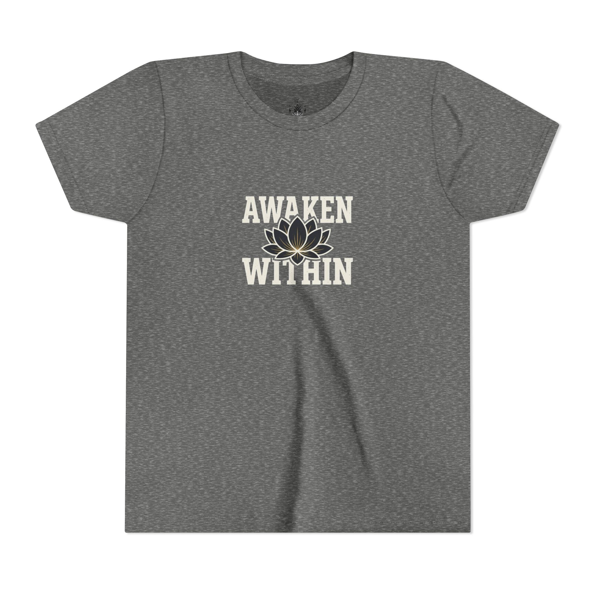 Youth Tee "Awaken Within" Lotus Front & "It's a New Day" Back Inspirational Shirt
