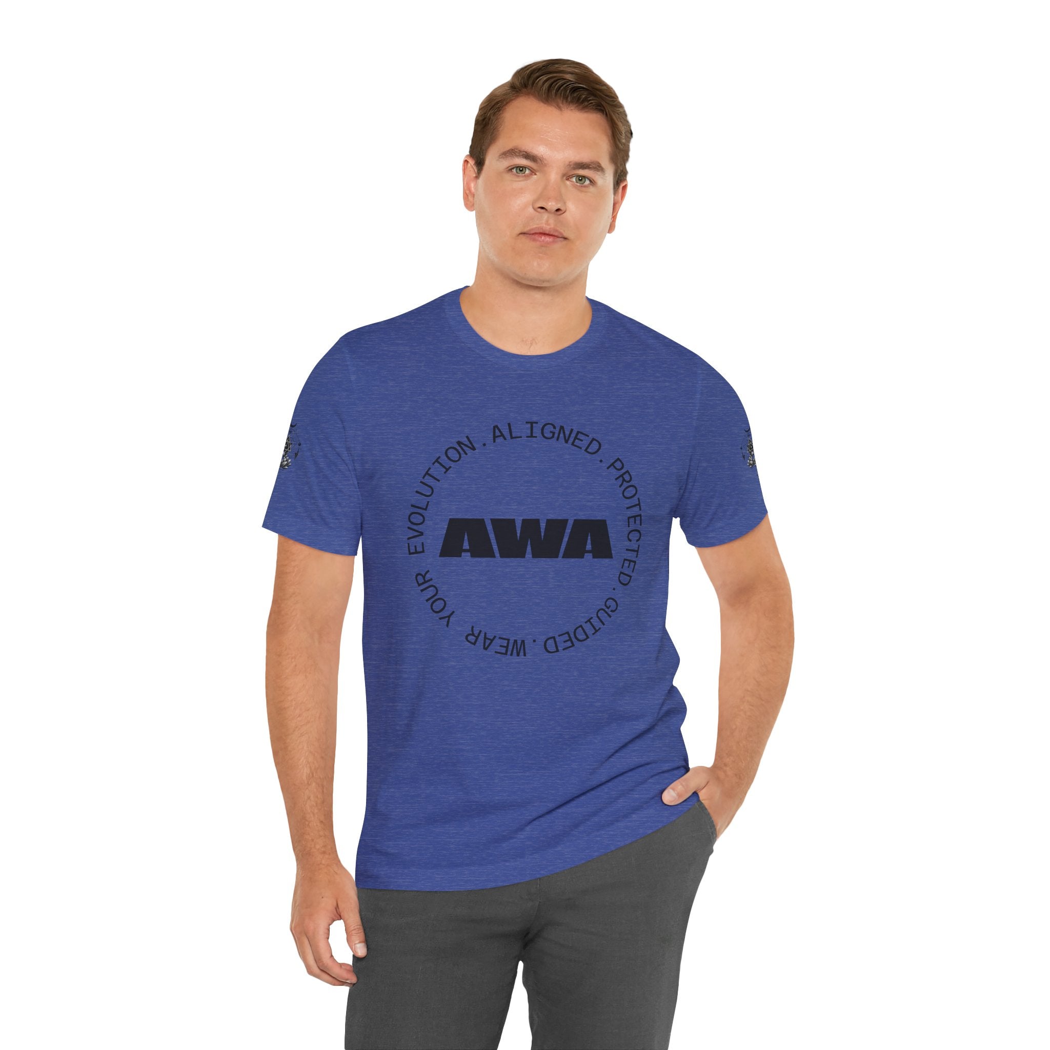 AWA Circle Logo Tee — Minimalist Brand Graphic T-Shirt