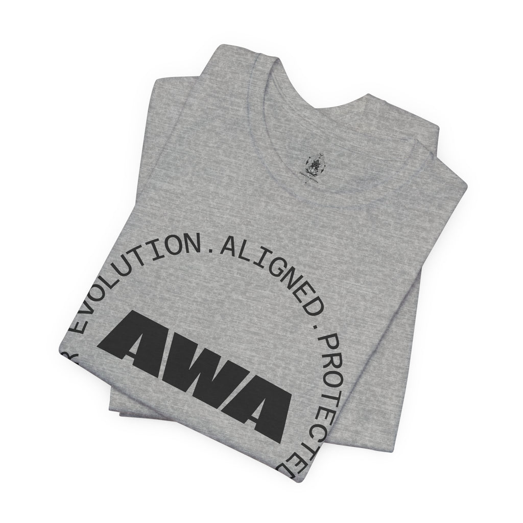 AWA Circle Logo Tee — Minimalist Brand Graphic T-Shirt