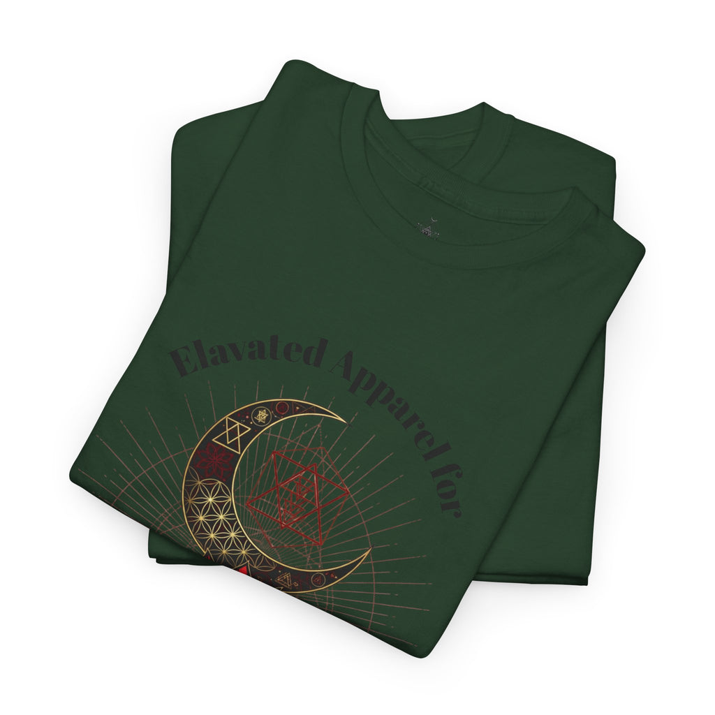 Lotus Moon Tee — "Elevated Minds" Spiritual Graphic T-Shirt - Awaken Within Apparel