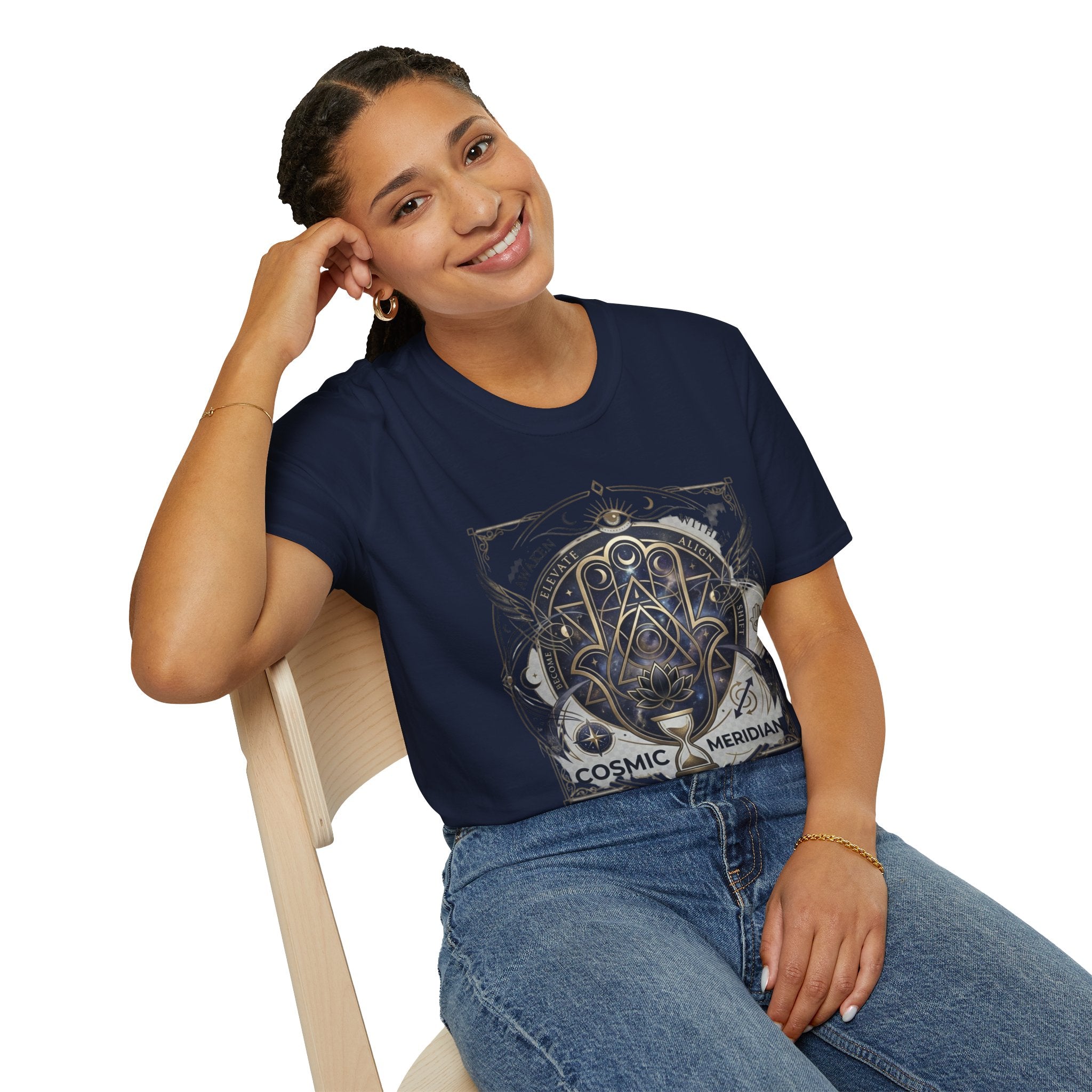 Cosmic Meridian Spiritual Graphic T-Shirt