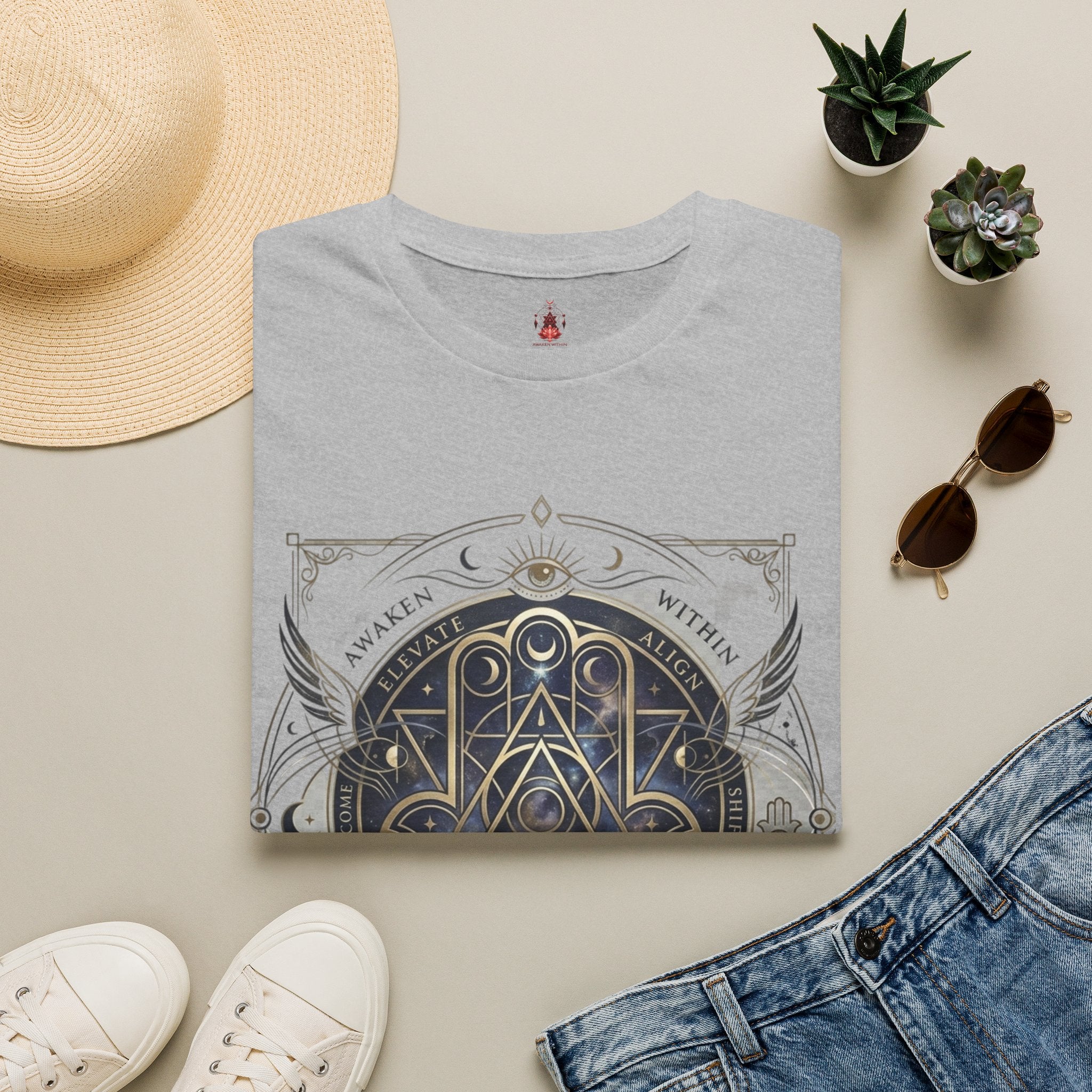 Cosmic Meridian Spiritual Graphic T-Shirt