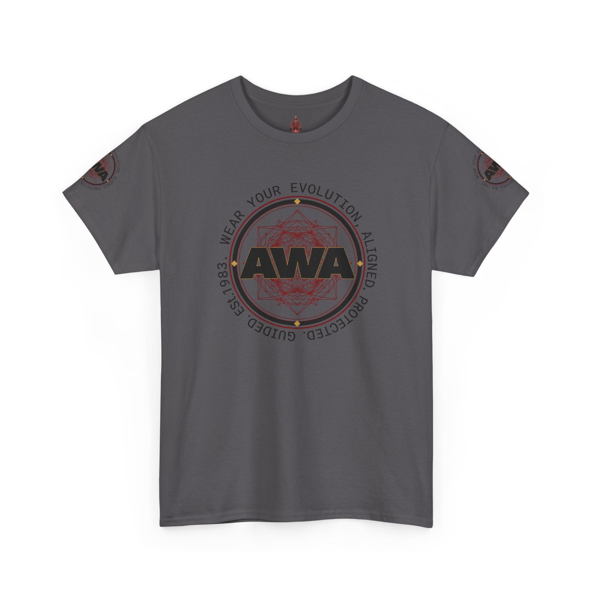 AWA Circle Logo Design- Unisex Heavy Cotton Tee