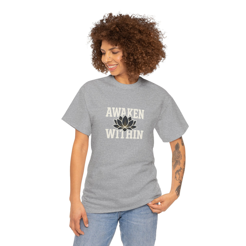 Awaken Within Lotus Tee — Spiritual Yoga Shirt