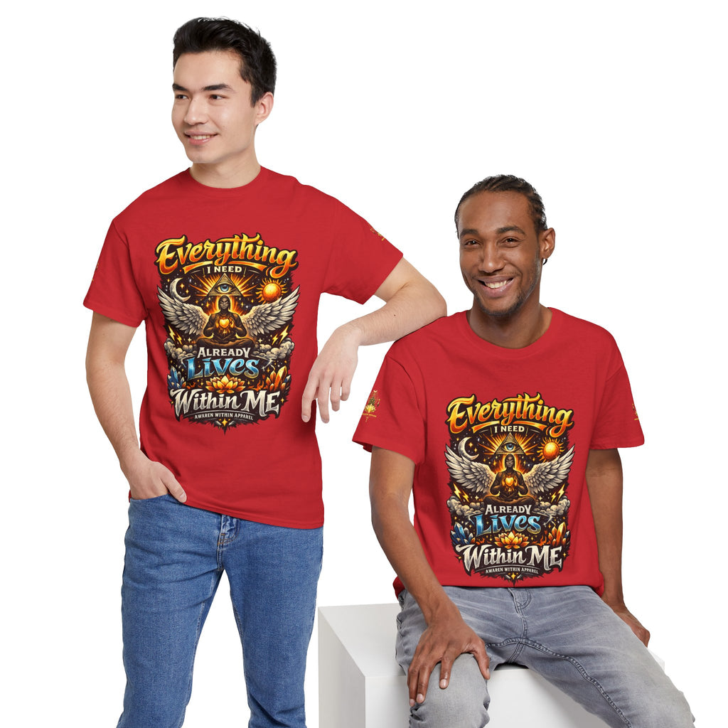 Everything I Need Already Lives Within Me Tee – Inspirational Eagle Graphic T-Shirt - Awaken Within Apparel