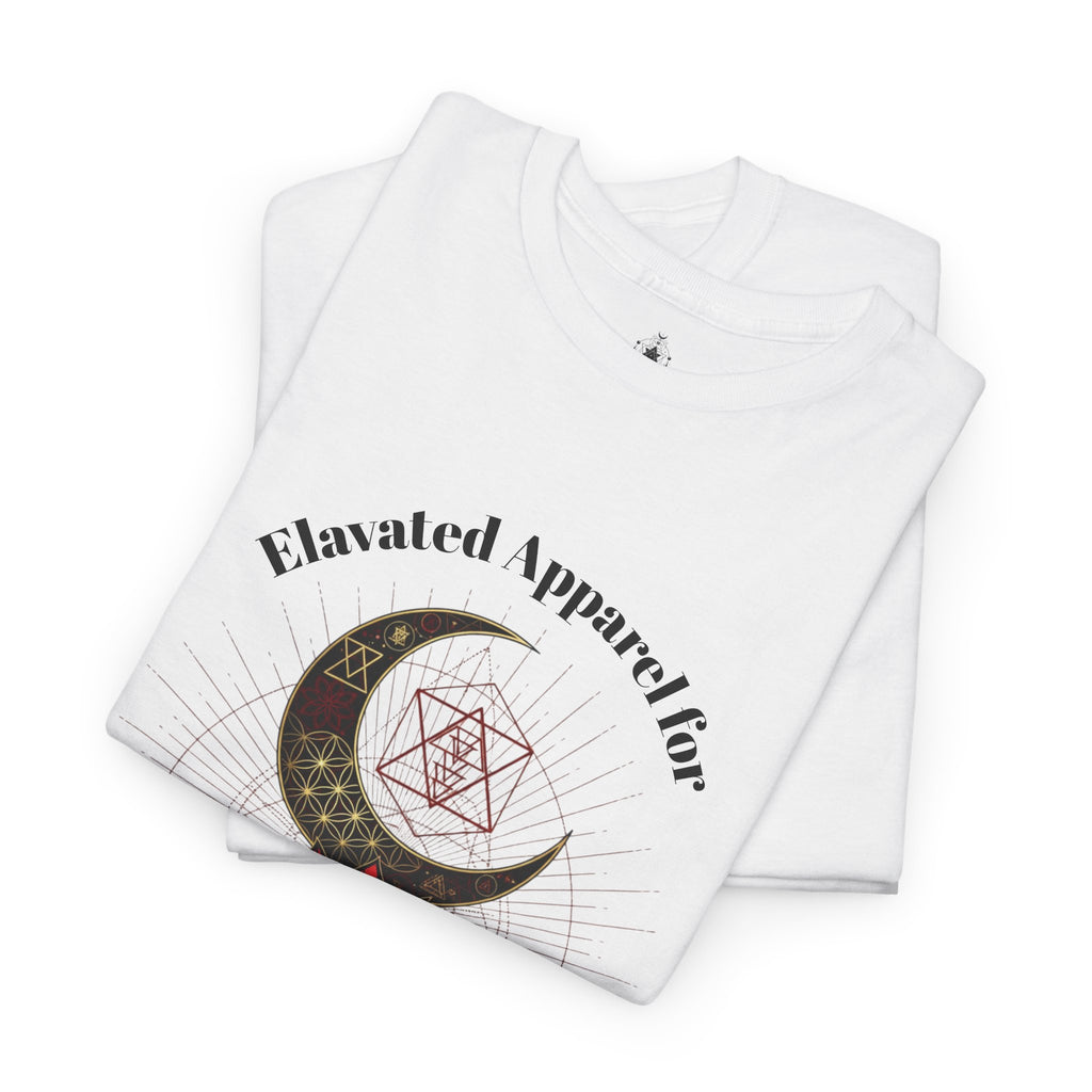 Lotus Moon Tee — "Elevated Minds" Spiritual Graphic T-Shirt - Awaken Within Apparel