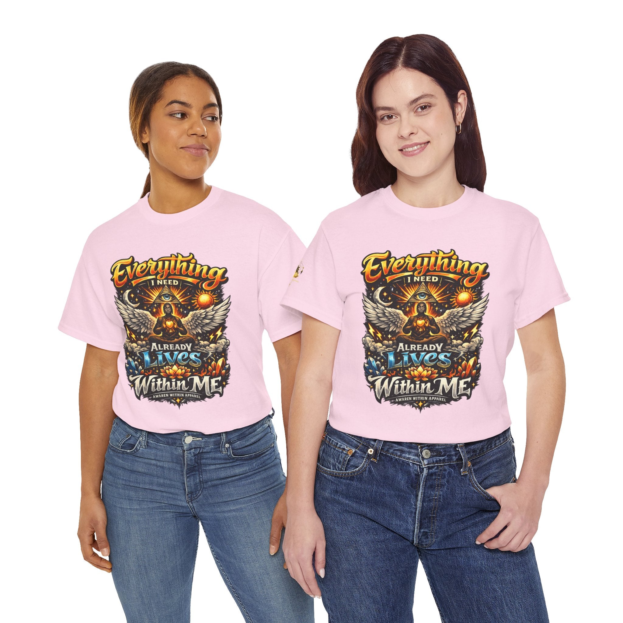 Everything I Need Already Lives Within Me Tee – Inspirational Eagle Graphic T-Shirt - Awaken Within Apparel