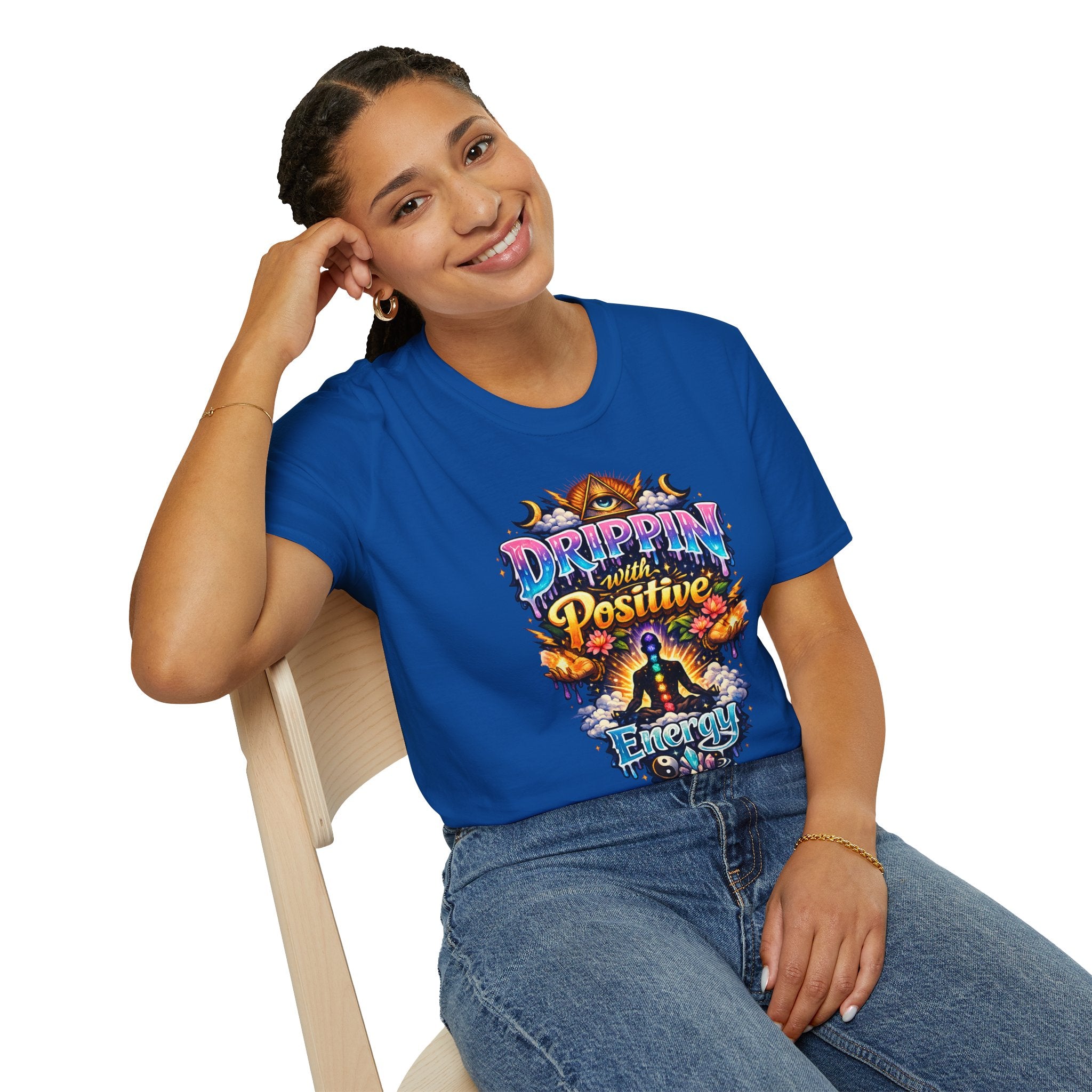 Positive Energy T-Shirt — 'Drippin' with Positive' Psychedelic Graphic Tee