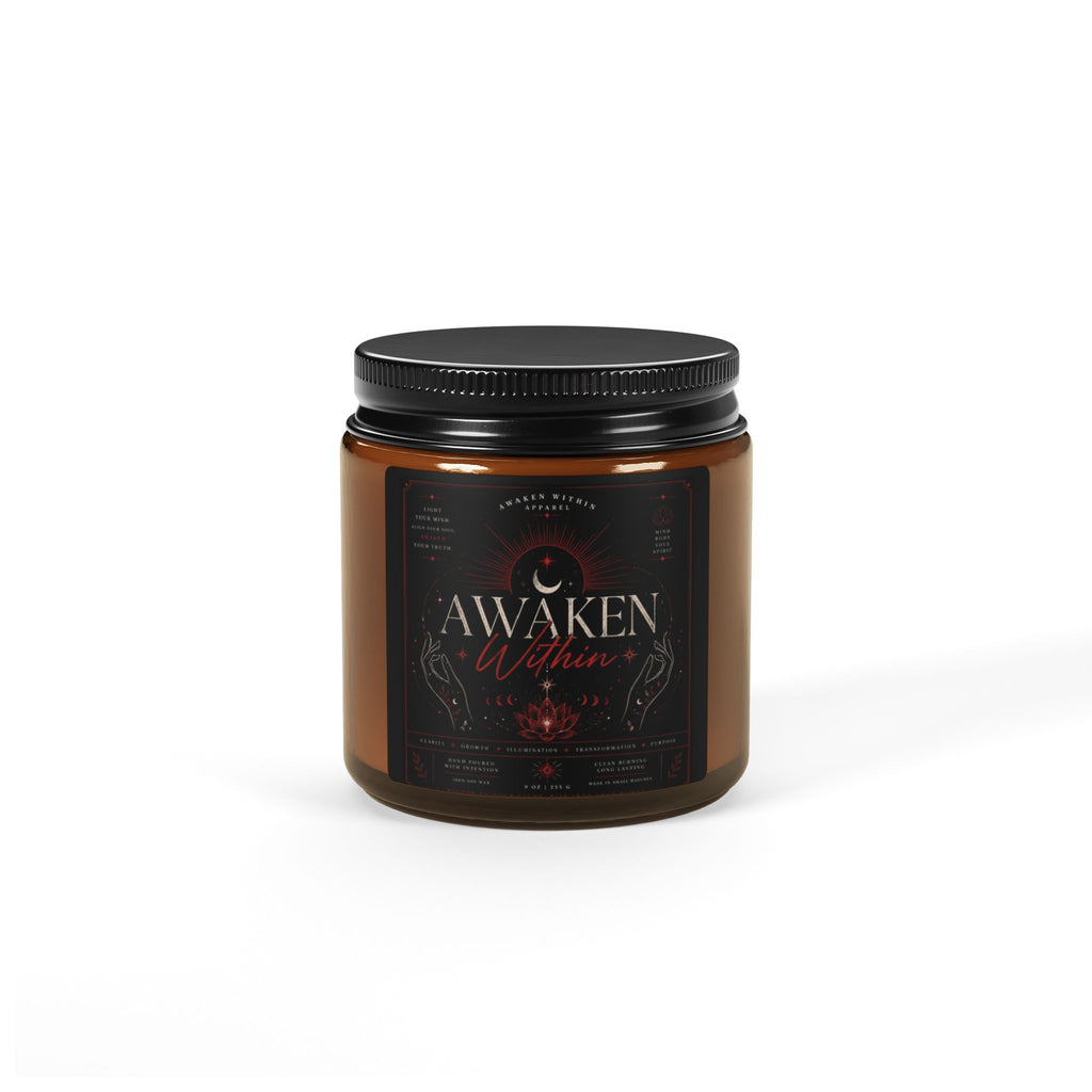 Awaken Within Soy Candle — Amber Jar Aromatherapy Candle (Multi-Size)