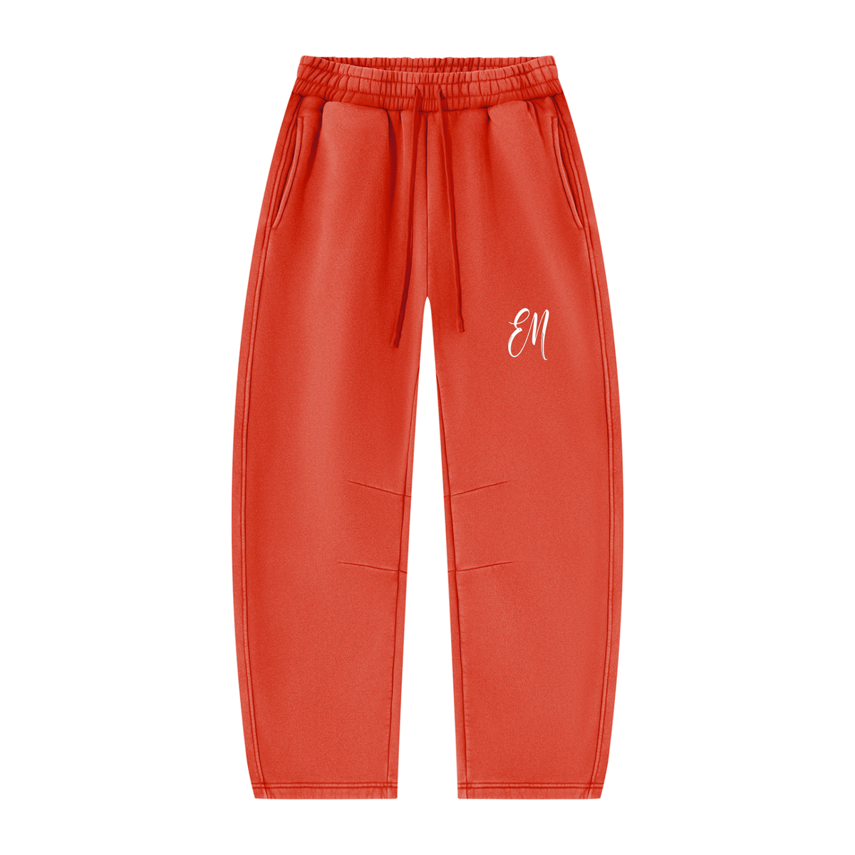 EM Vintage Wash Barrel Leg Fleece Sweatpants — Unisex Streetwear