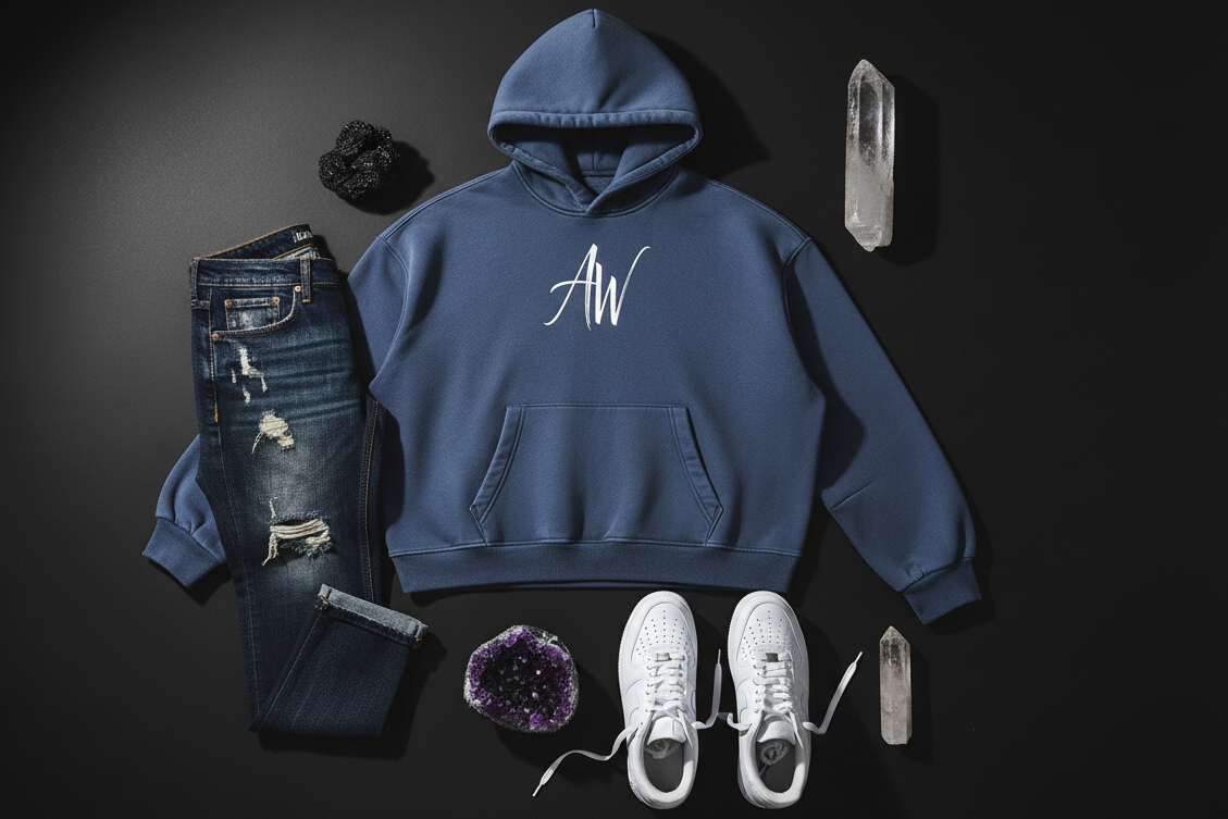 AW Signature Washed Fleece Crop Hoodie