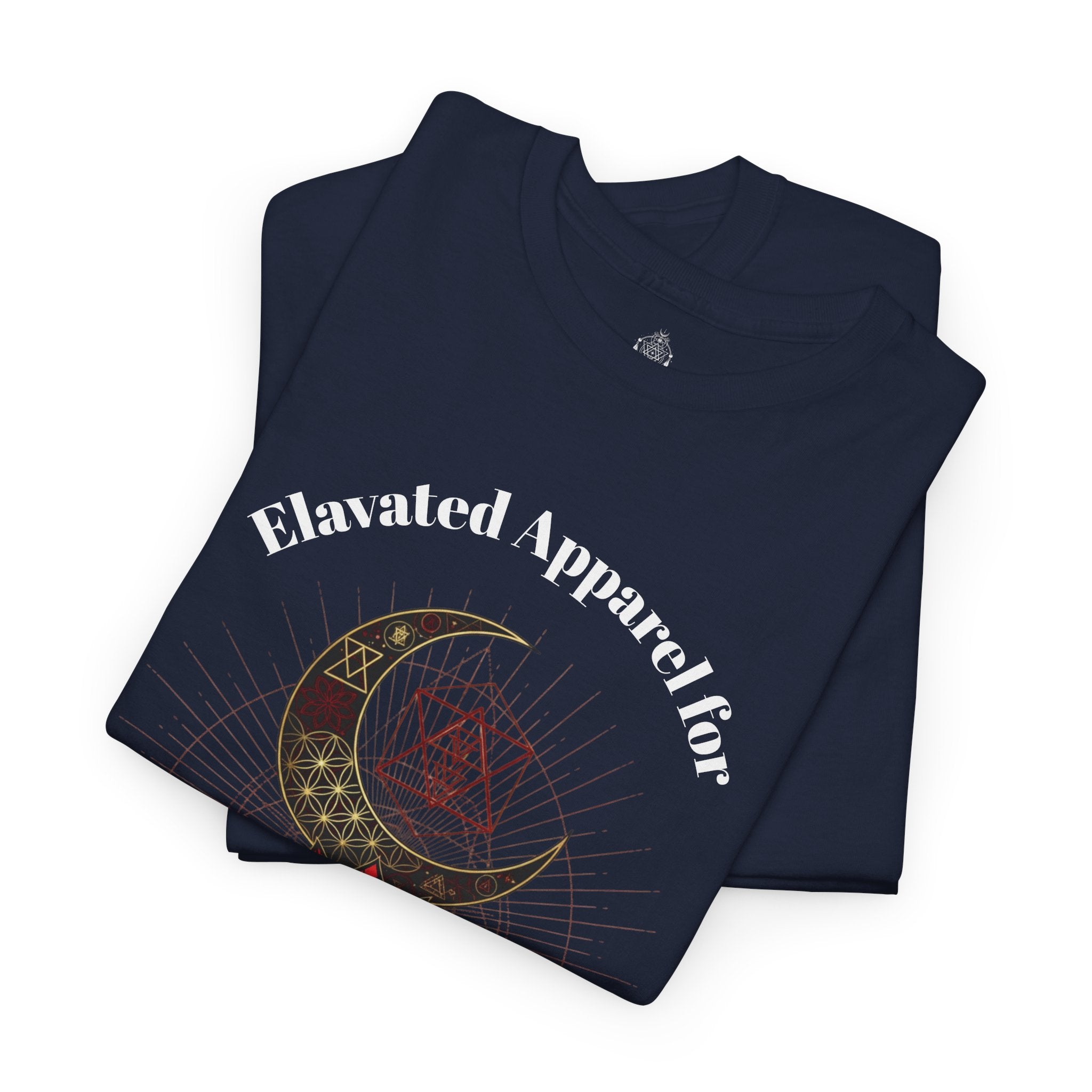 Elevated Minds Lotus Tee — Spiritual Graphic T-Shirt with Moon & Lotus - Awaken Within Apparel