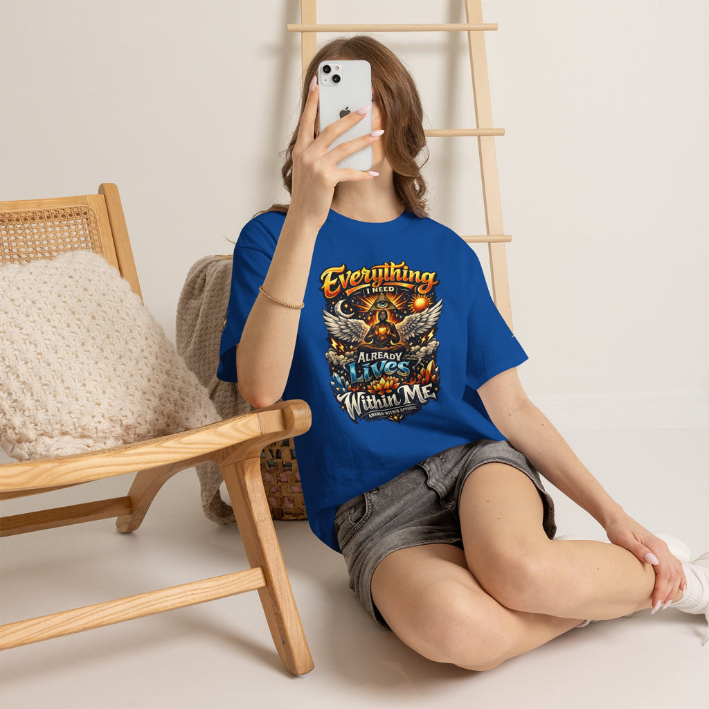 Everything I Need Already Lives Within Me Tee – Inspirational Eagle Graphic T-Shirt - Awaken Within Apparel