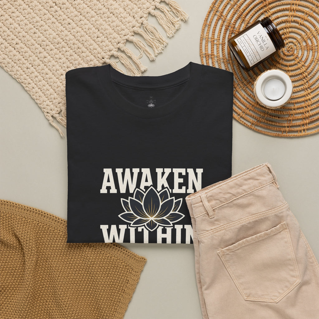 Awaken Within Lotus Tee — Spiritual Yoga Shirt