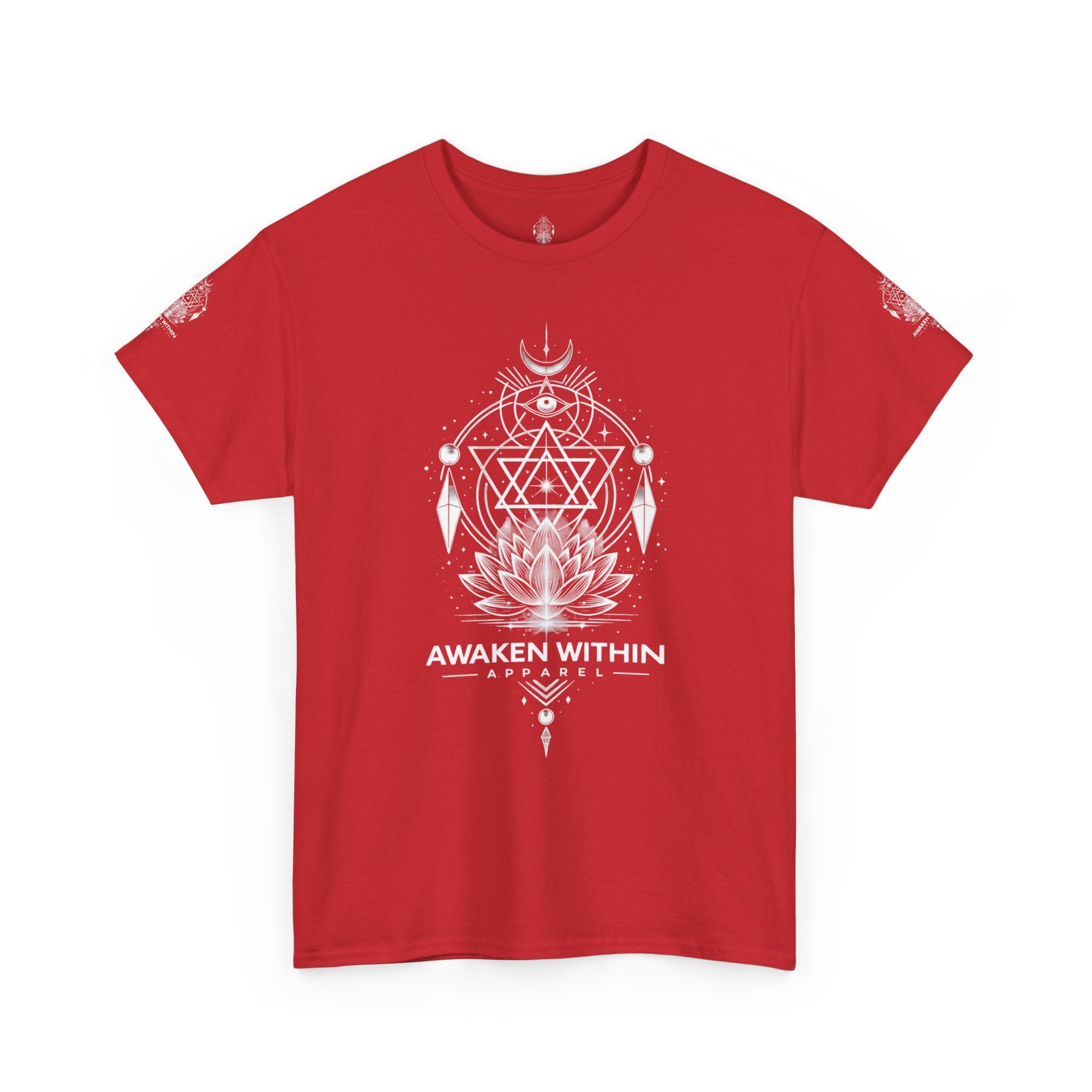 'Awaken Within' Spiritual Lotus Sacred Geometry T-Shirt