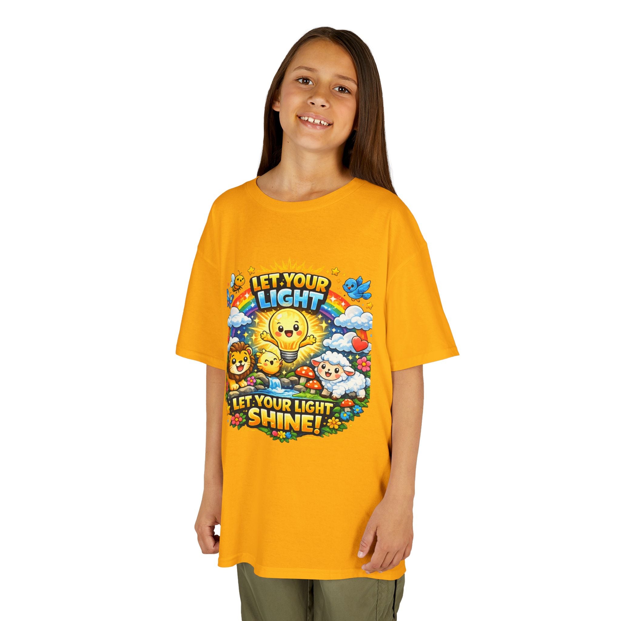'Let Your Light Shine' Kids Sunshine Graphic T-Shirt
