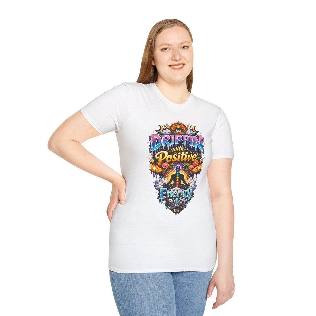 Positive Energy T-Shirt — 'Drippin' with Positive' Psychedelic Graphic Tee